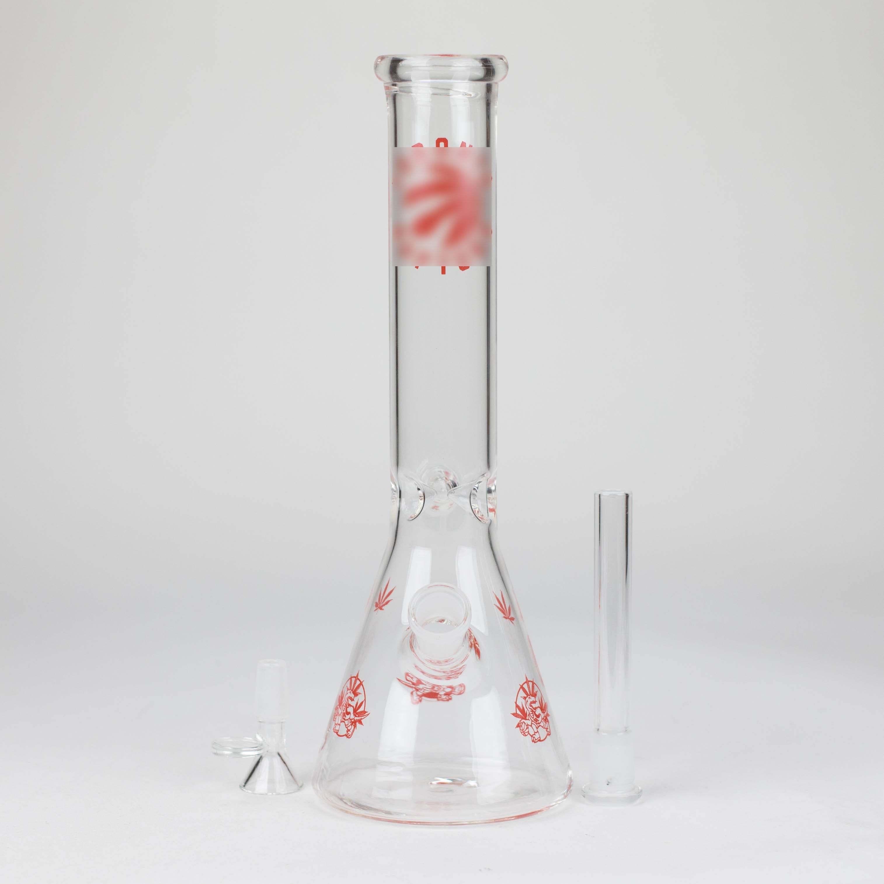 12" TR beaker glass bong