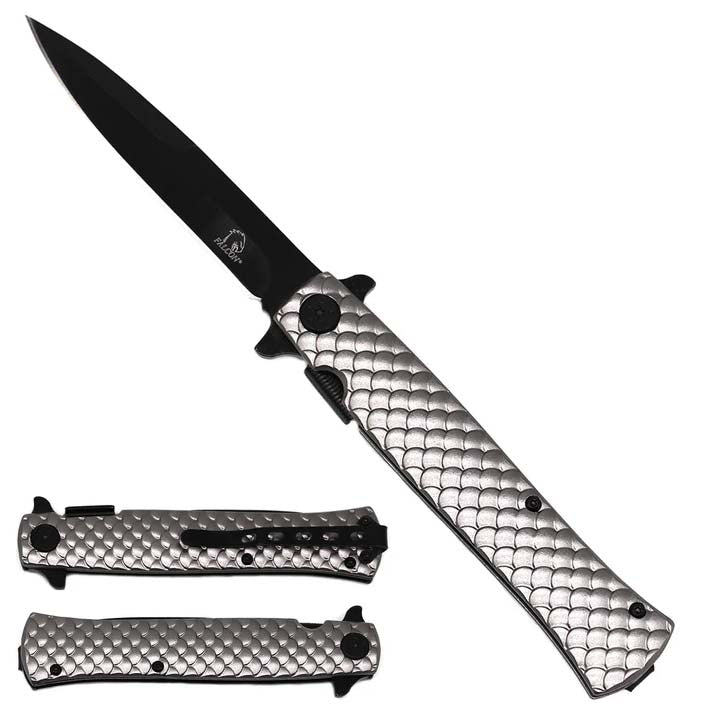 Falcon 9" Overall Gray Folding Knife