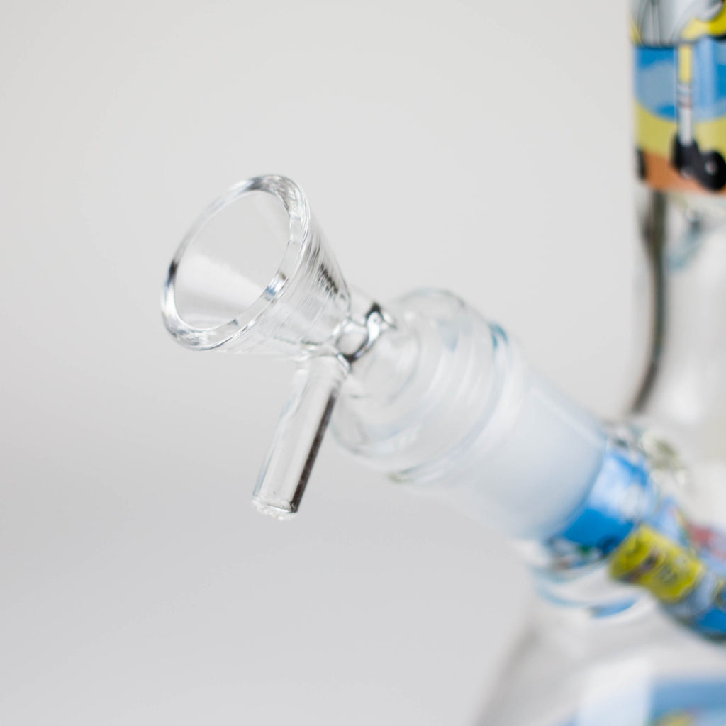 7.5" 4mm Cartoon Design Beaker Bong [PIP877]