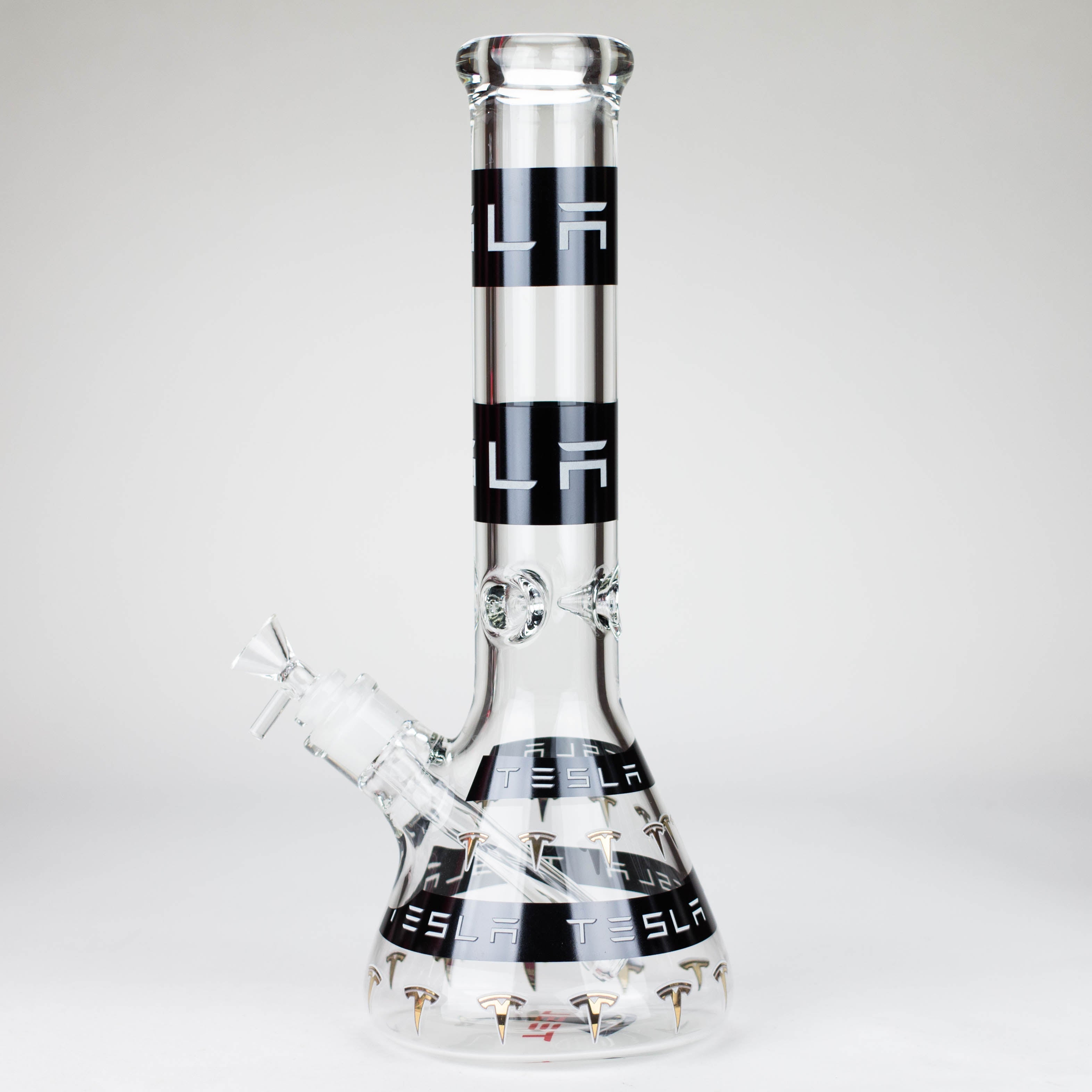 TSLA Glow in the Dark 14" 9 mm glass bong [PIP866]