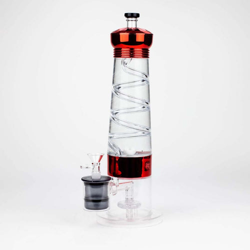 12" Electric lava lamp bong with UFO Perc-Assorted