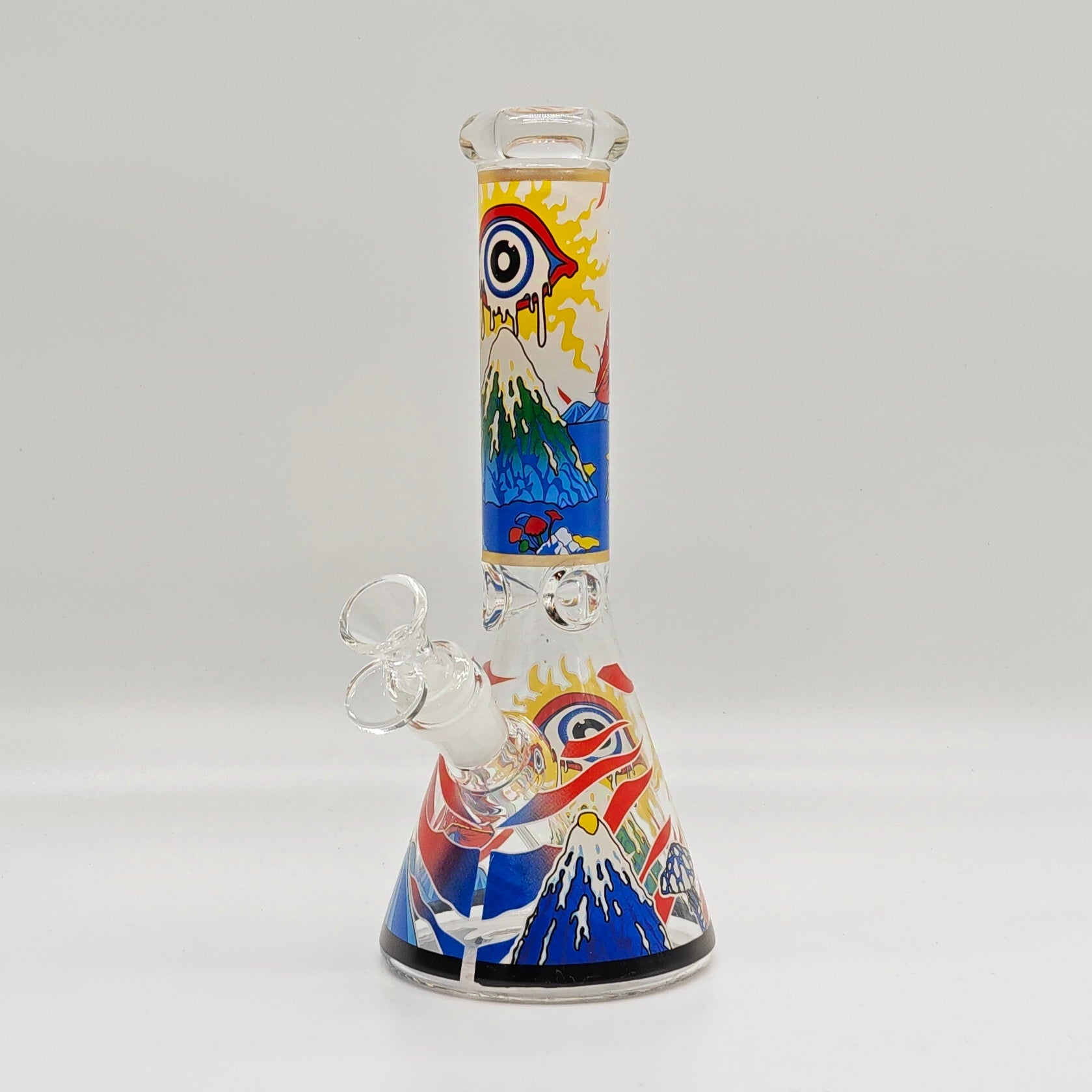 10" 5mm Assorted Design Beaker Bong [103805P]