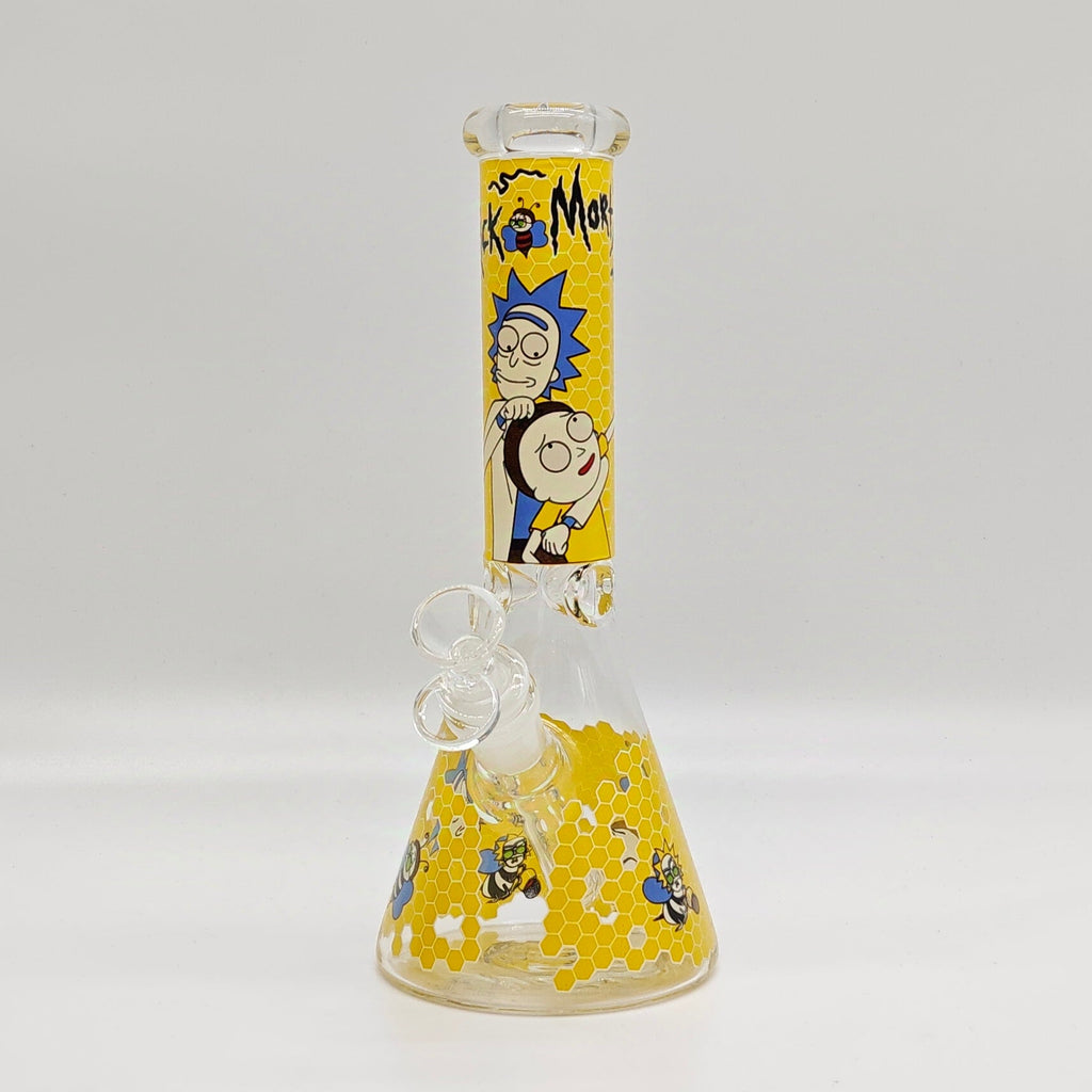 10" 5mm Assorted Design Beaker Bong [103805P]