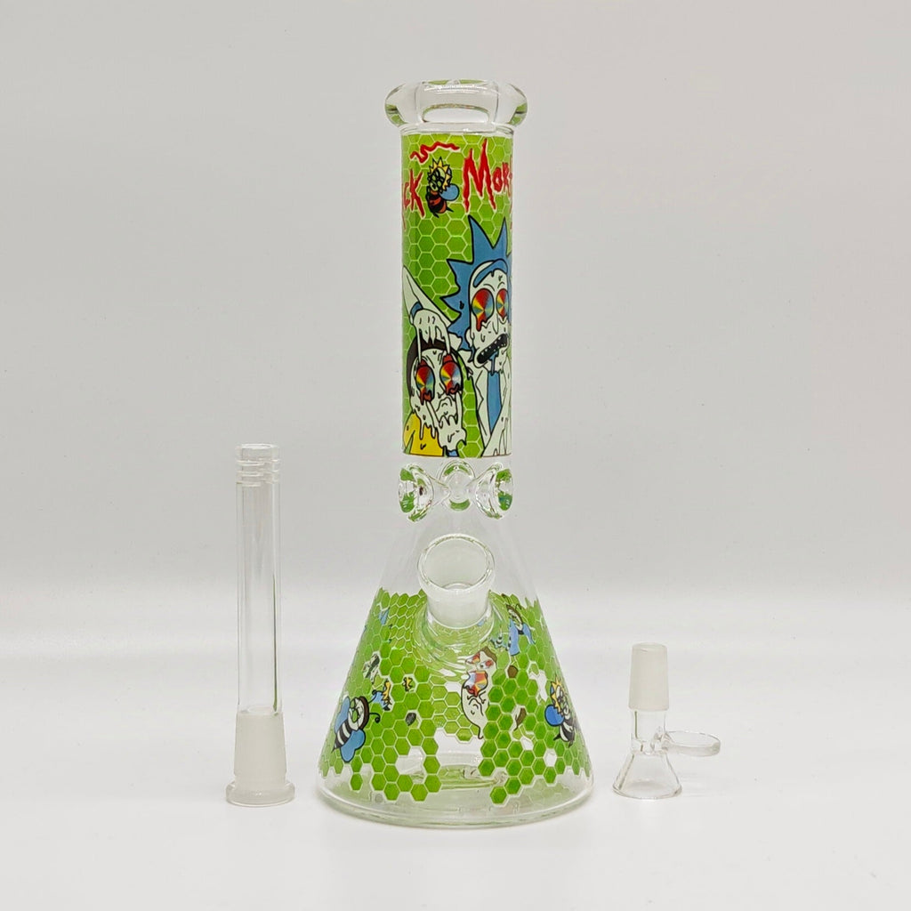10" 5mm Assorted Design Beaker Bong [103805P]