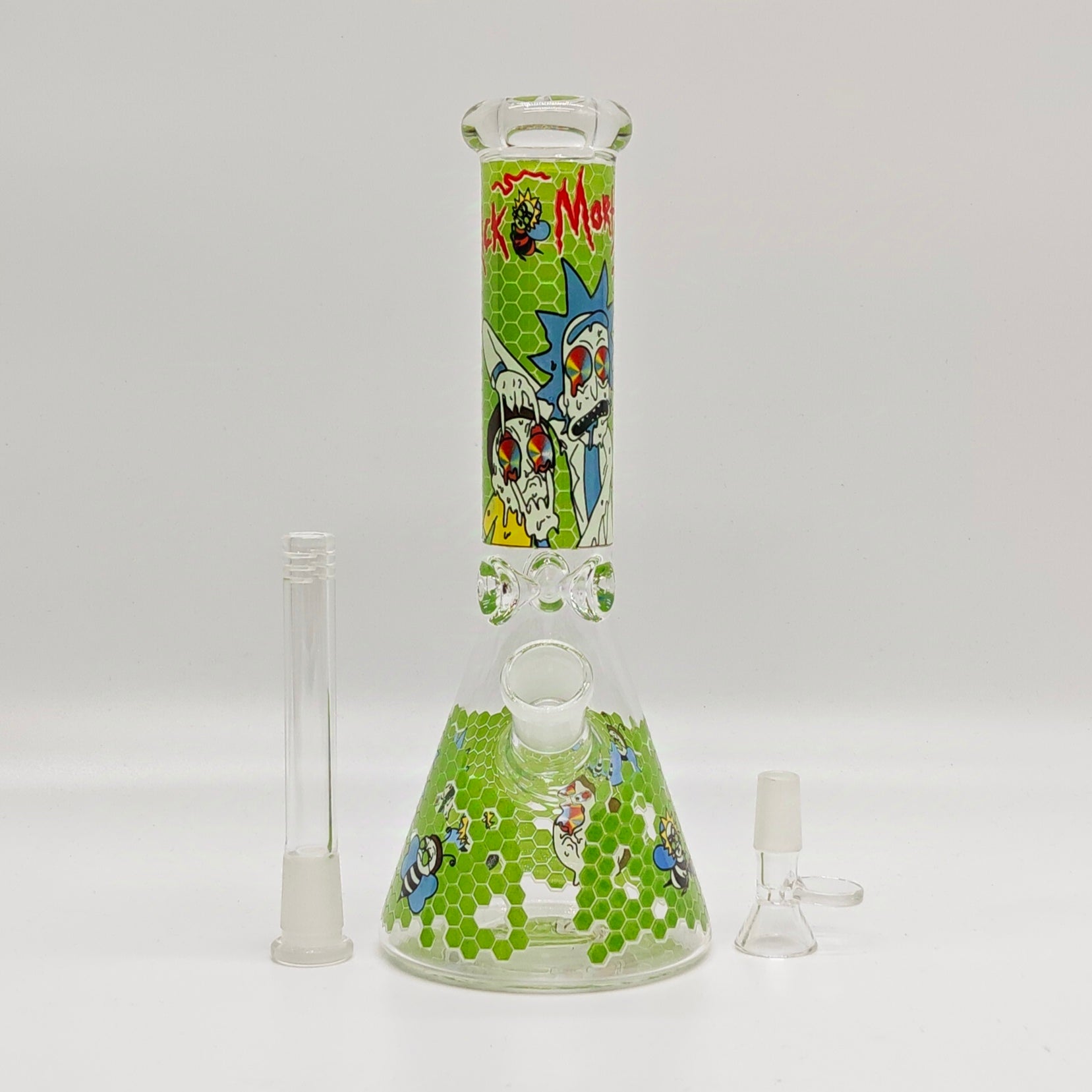 10" 5mm Assorted Design Beaker Bong [103805P]
