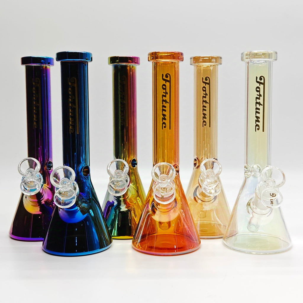 Fortune | 9" 4mm Electroplate Beaker Bong [093204E]