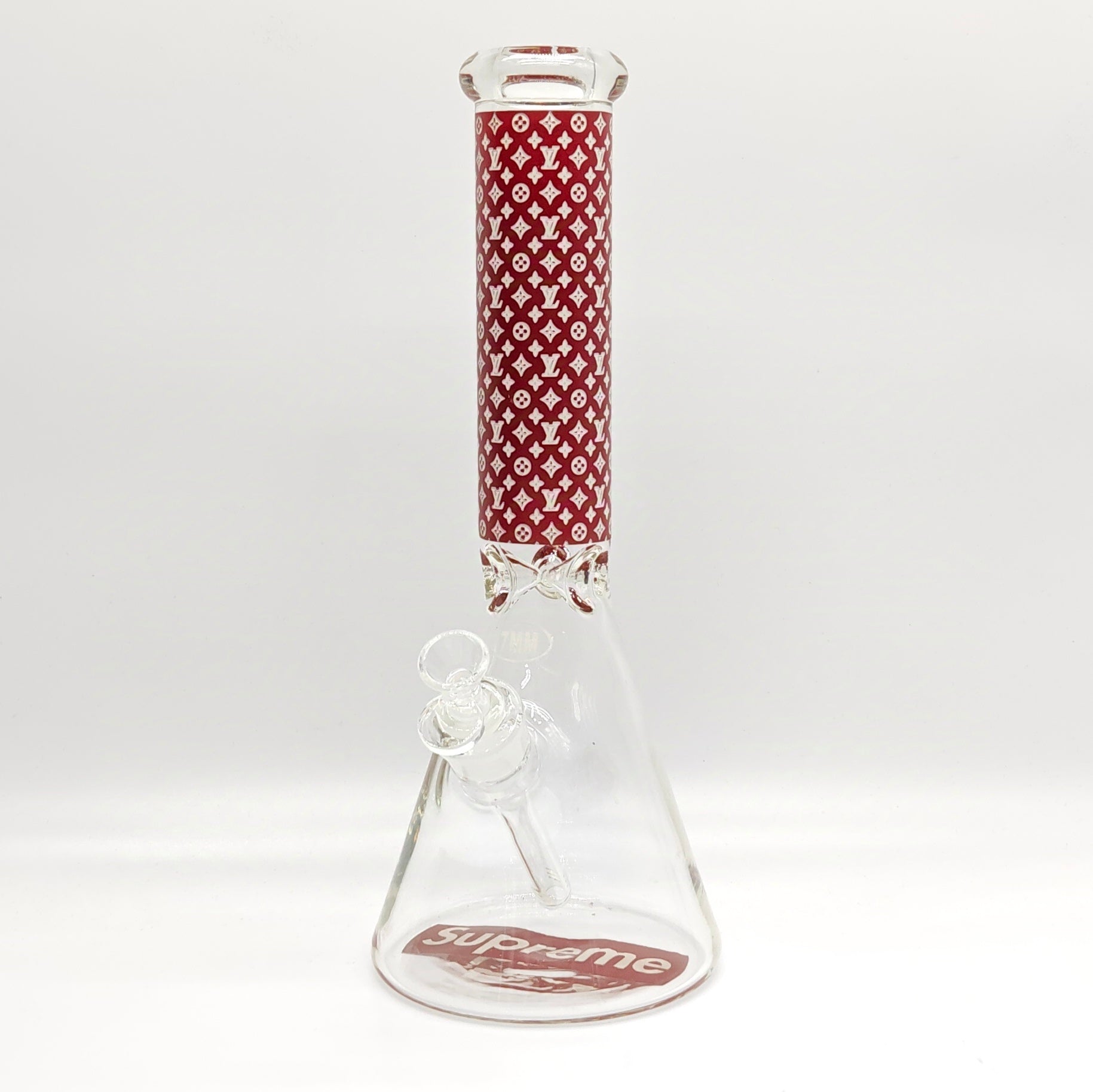 14" Stylish Designed 7mm Glow in the dark Glass Bong [LV145007]