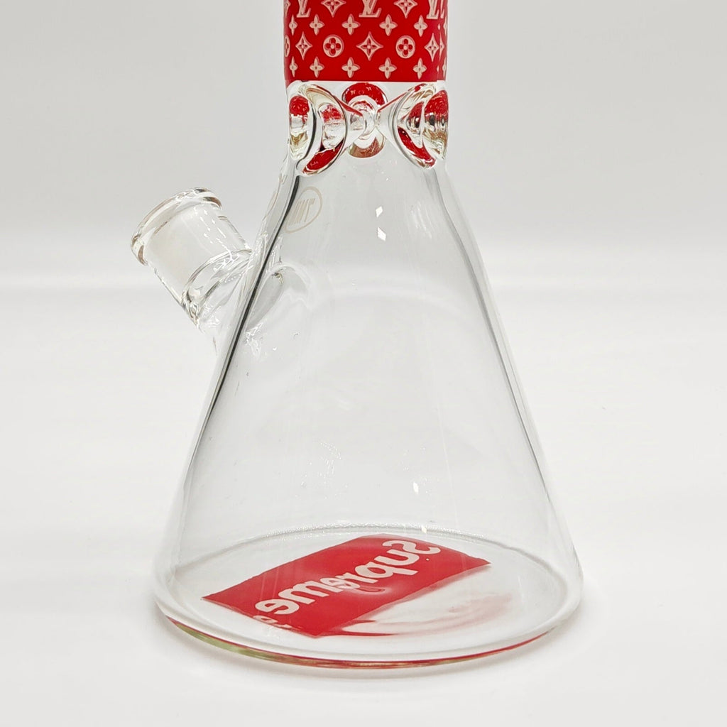 14" Stylish Designed 7mm Glow in the dark Glass Bong [LV145007]