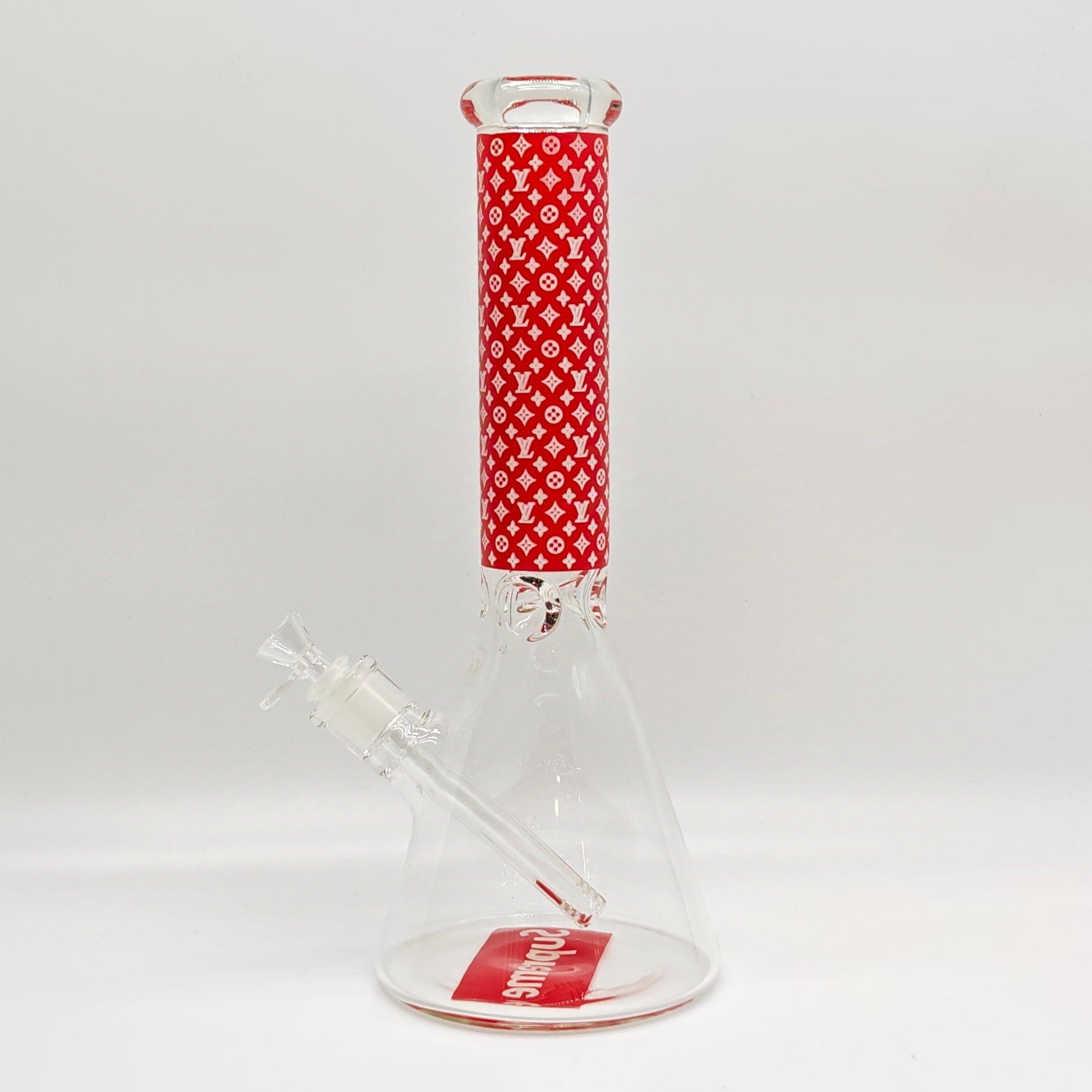 14" Stylish Designed 7mm Glow in the dark Glass Bong [LV145007]