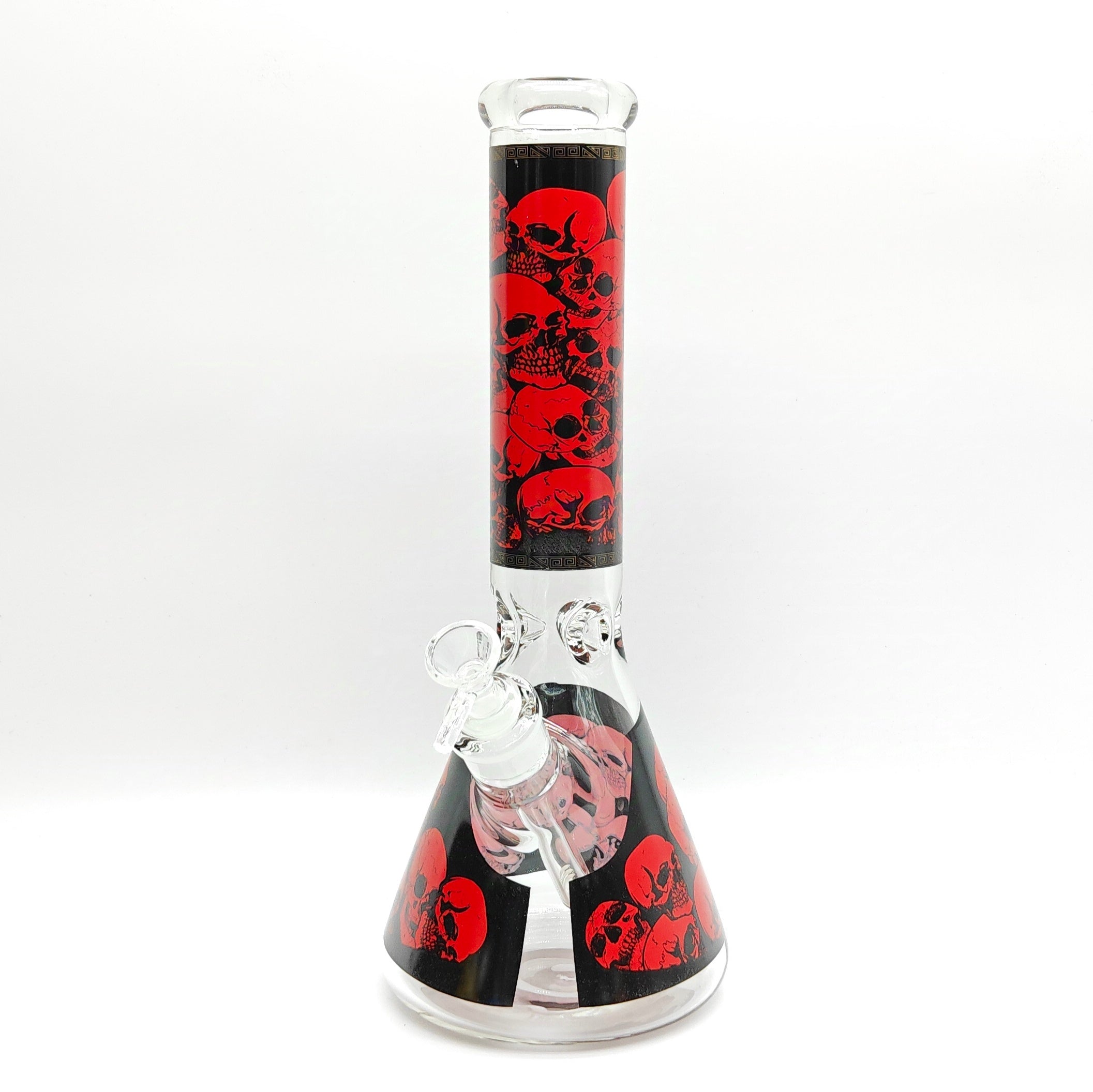 14" 7mm Skull Beaker Glass Bong [P8]