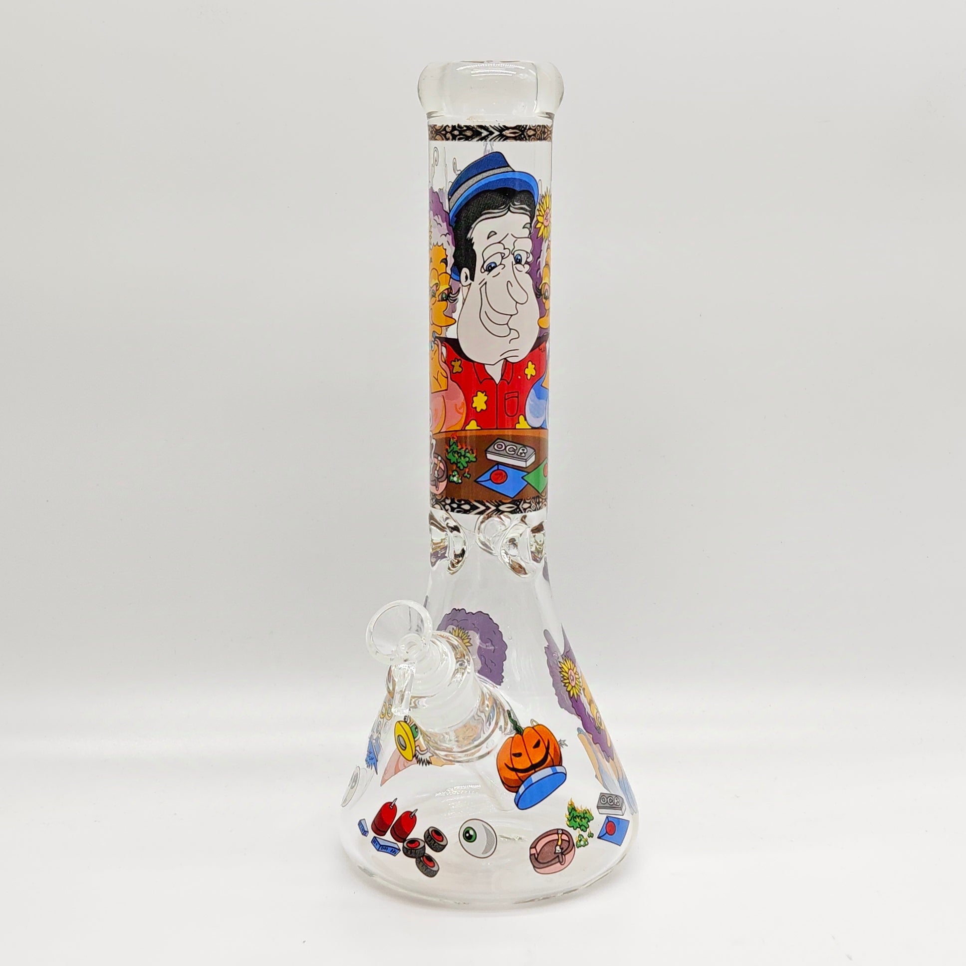 14" 7mm Novelty Design Beaker Glass Bong [240612]
