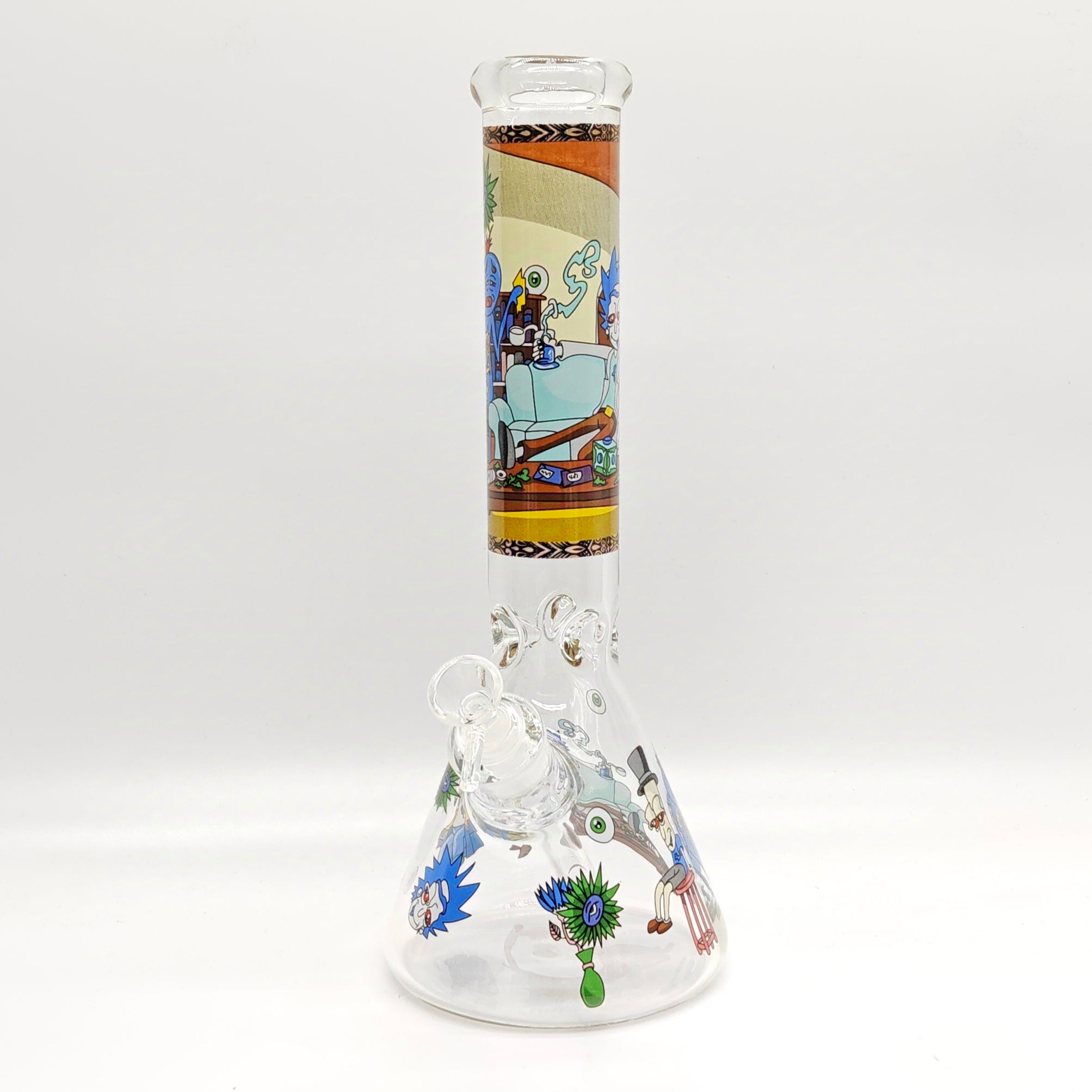 14" 7mm Novelty Design Beaker Glass Bong [240612]