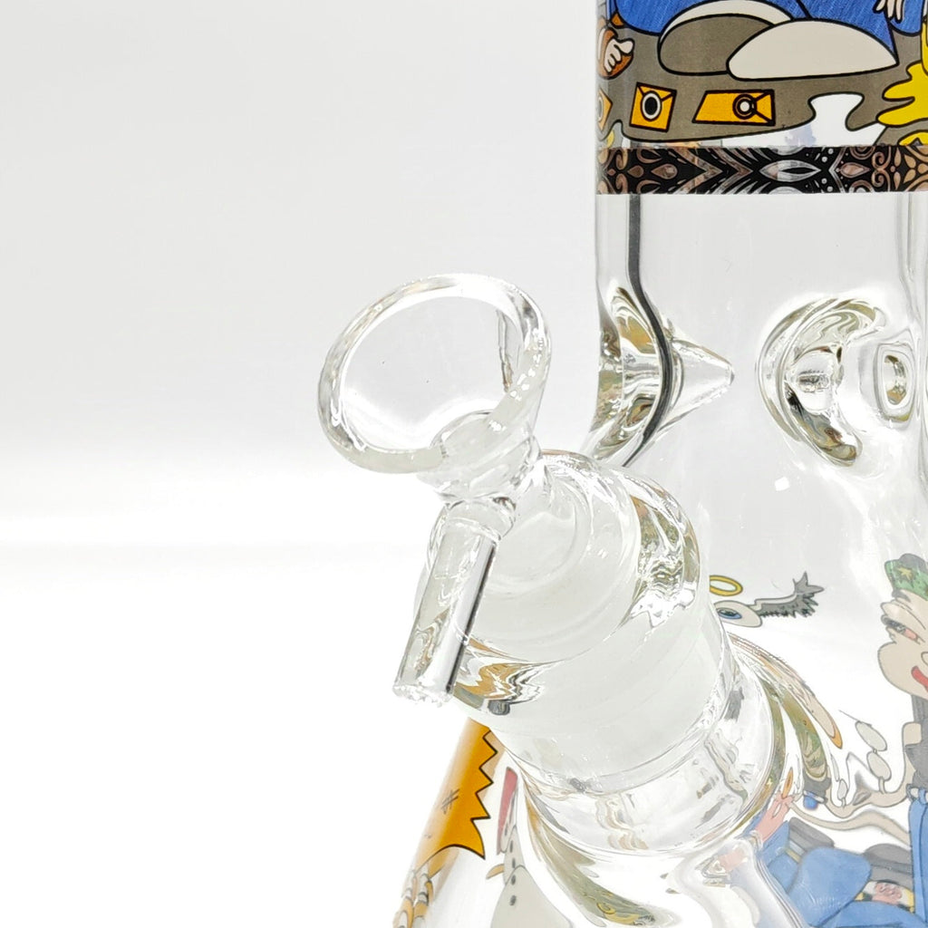 14" 7mm Novelty Design Beaker Glass Bong [240612]