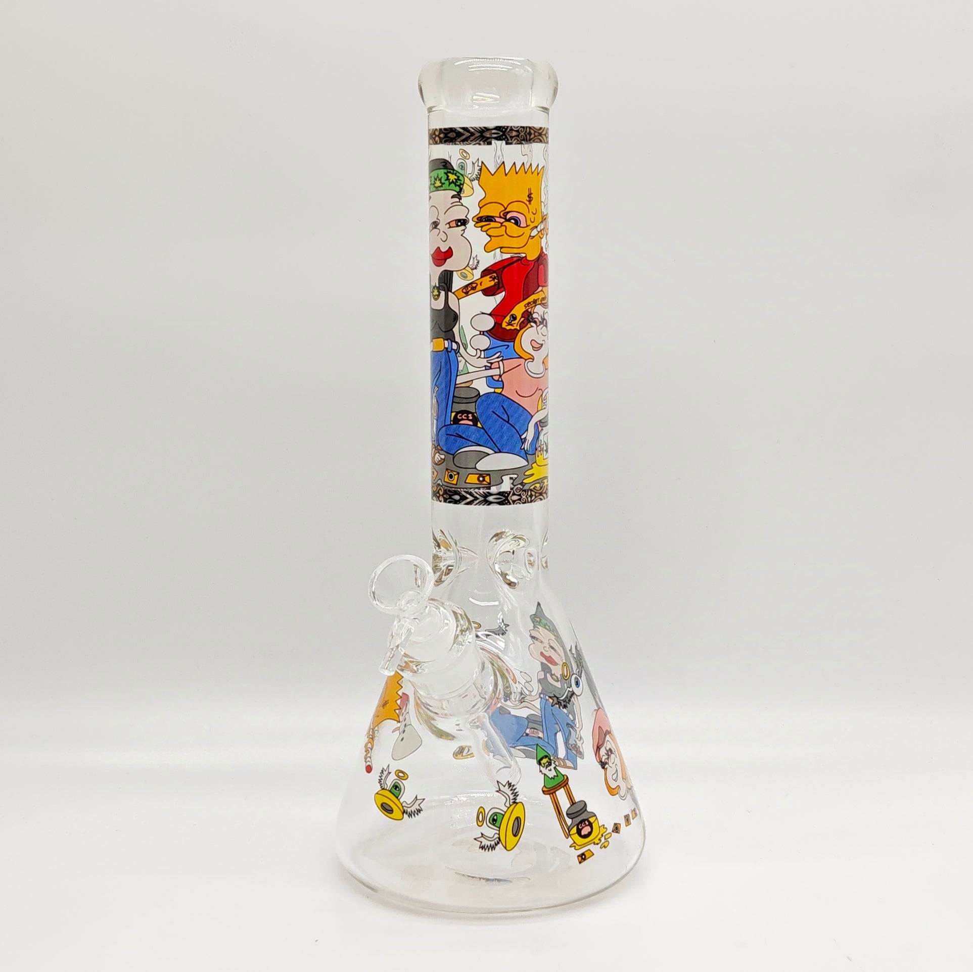 14" 7mm Novelty Design Beaker Glass Bong [240612]