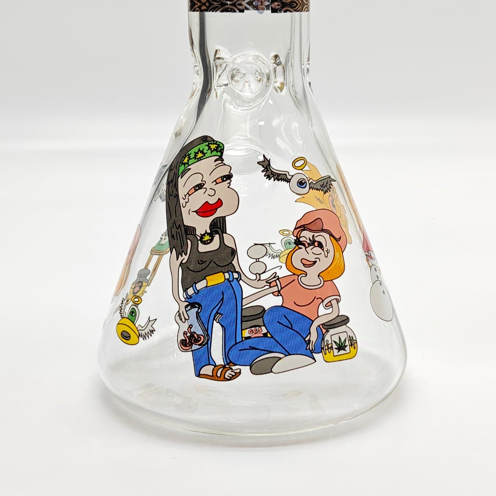 14" 7mm Novelty Design Beaker Glass Bong [240612]
