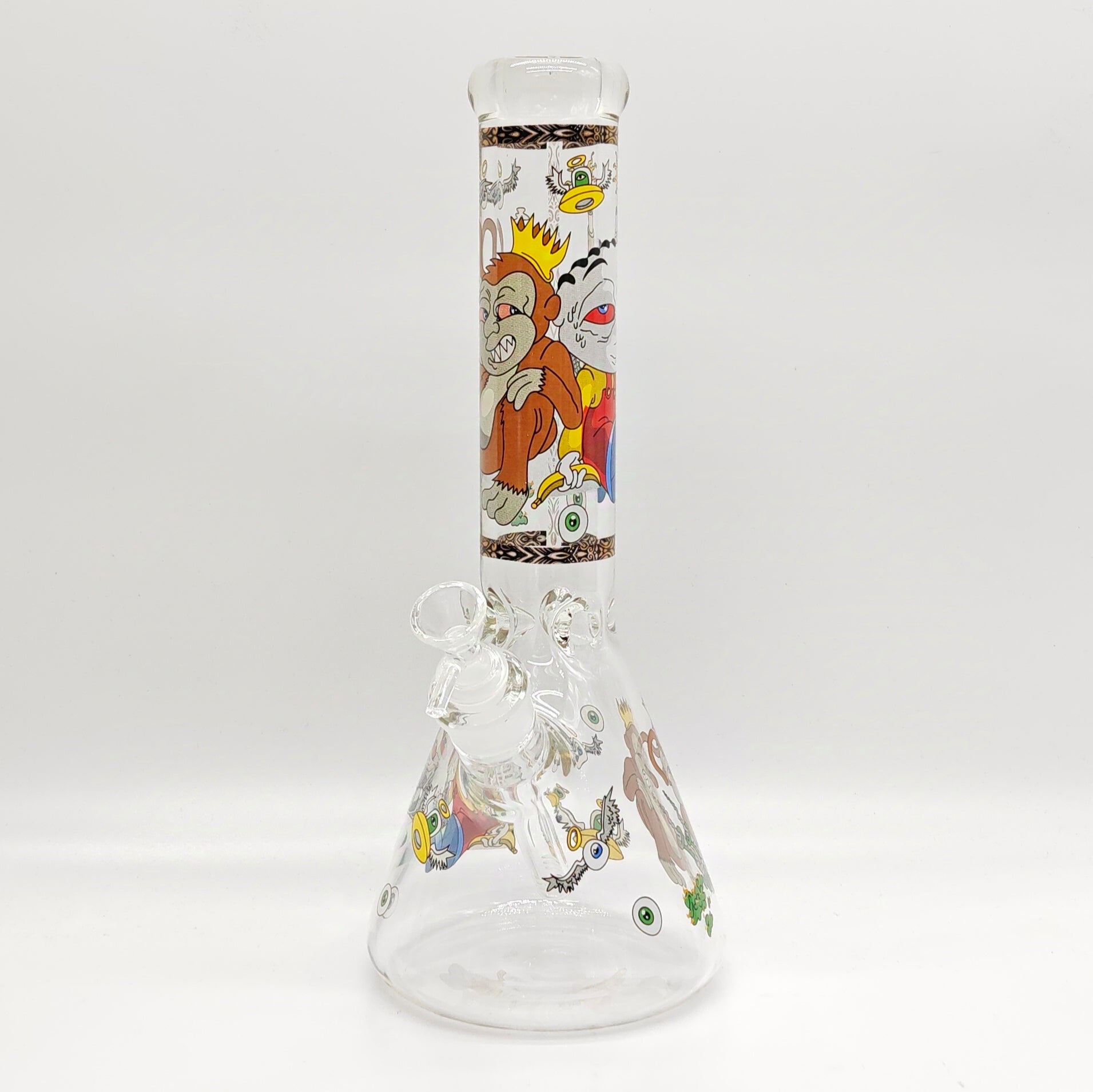 14" 7mm Novelty Design Beaker Glass Bong [240612]
