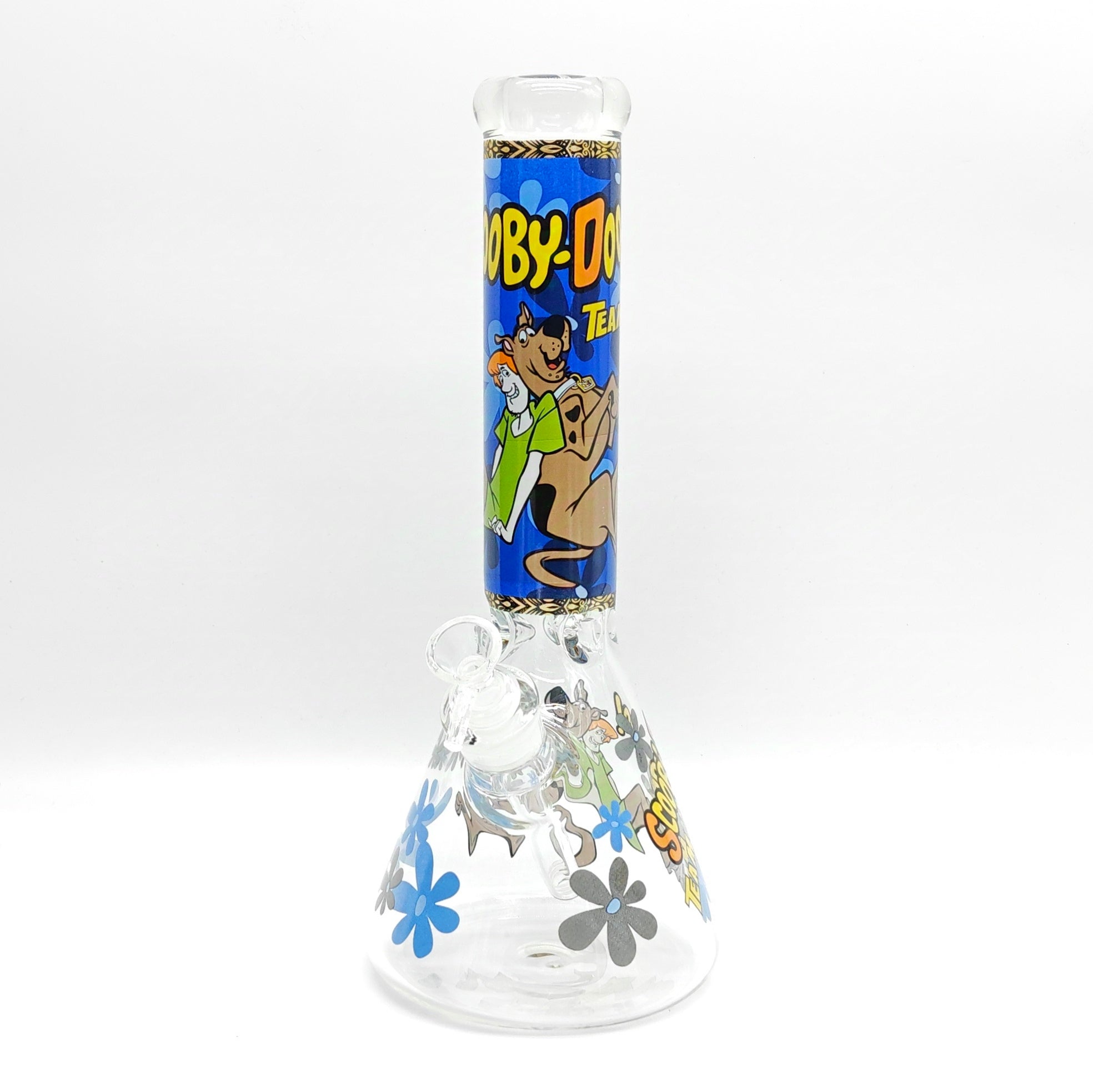 14" 7mm Cartoon Beaker Glass Bong [P22]