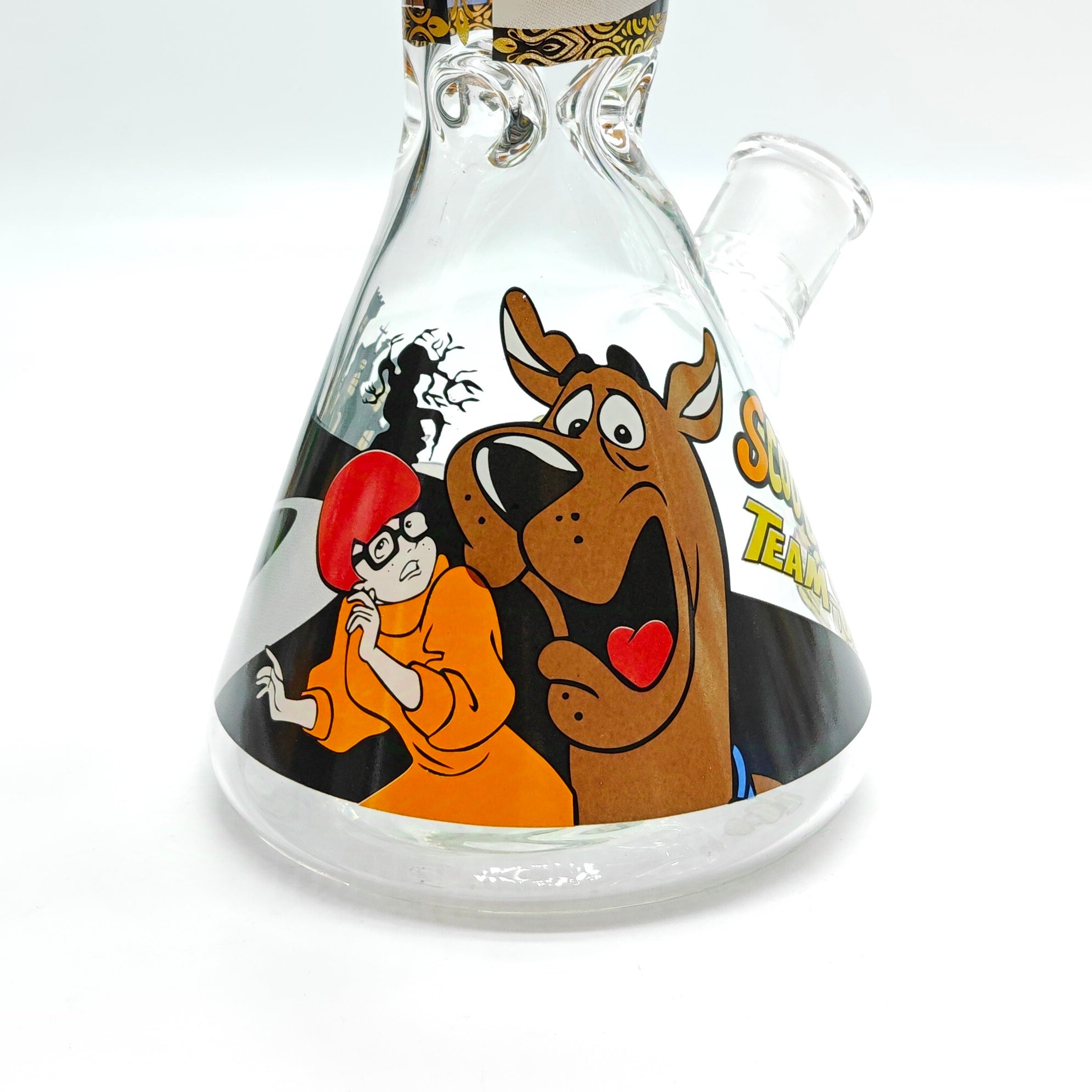 14" 7mm Cartoon Beaker Glass Bong [P22]