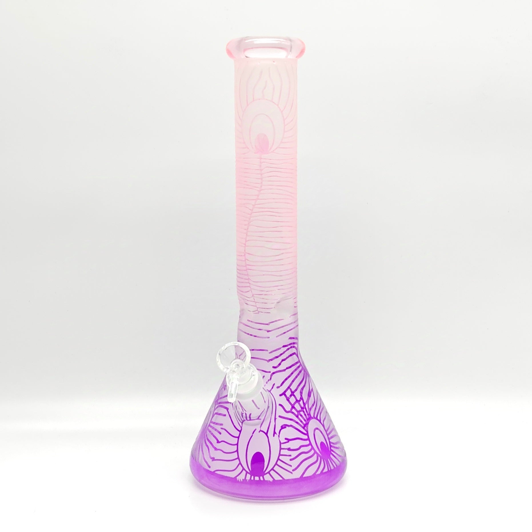 14" 5mm Abstract Design Beaker Glass Bong [LOT0072]