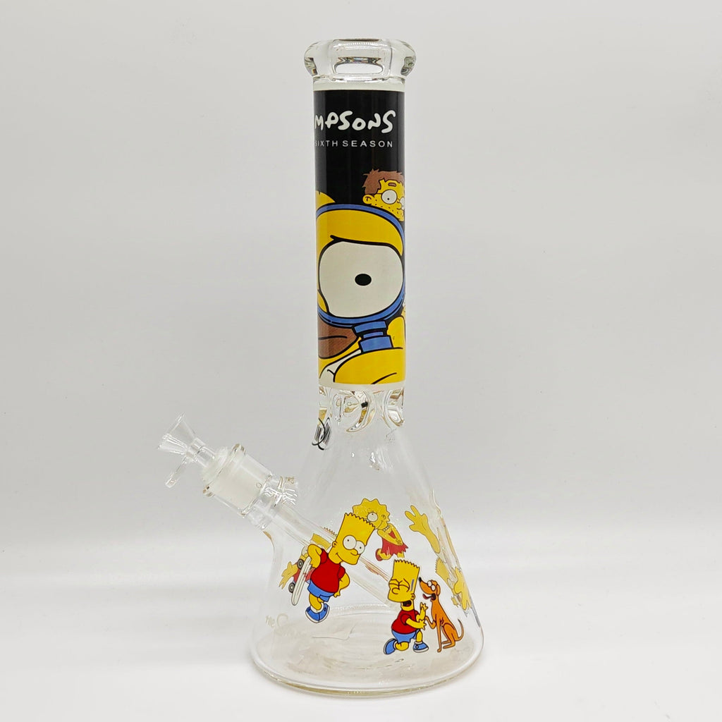 14" 9mm Cartoon Beaker Glass Bong [145009P]