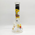 14" 9mm Cartoon Beaker Glass Bong [145009P]