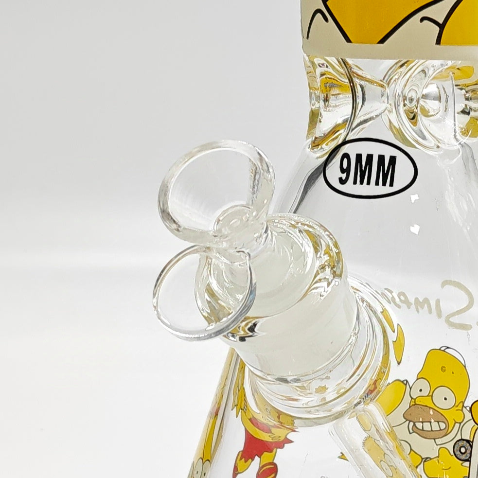 14" 9mm Cartoon Beaker Glass Bong [145009P]