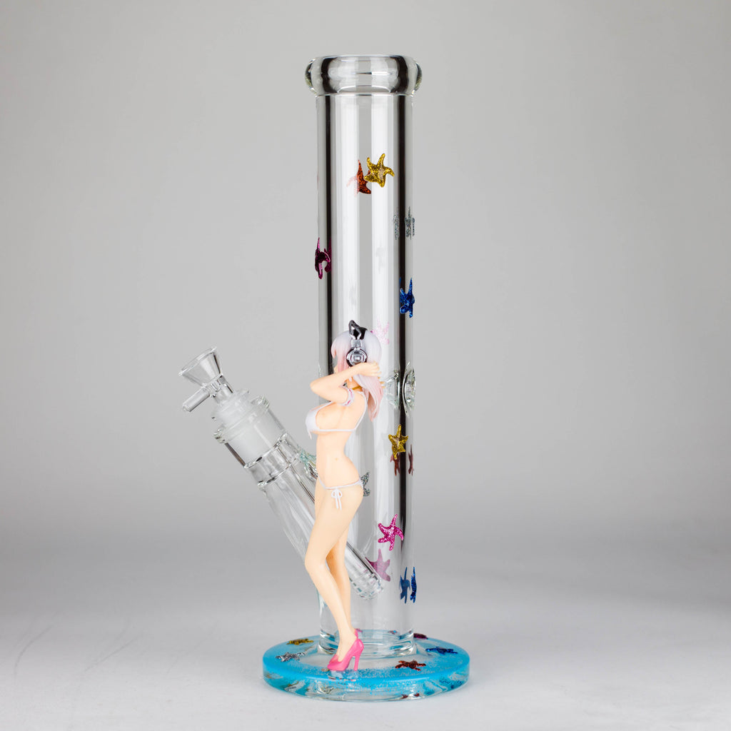 12" Figure Base Glass Bong