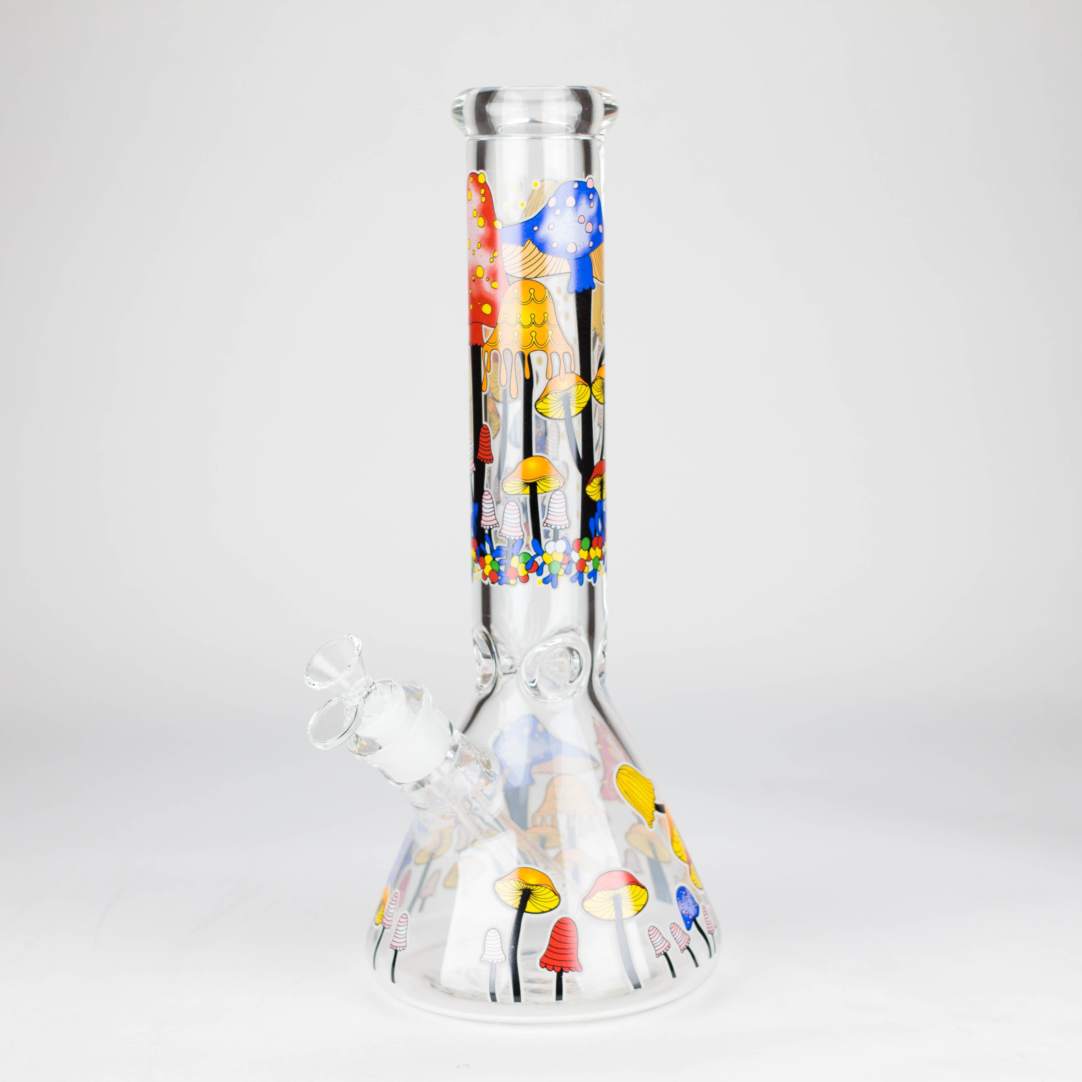 Z14" 7 mm Glass Bong With Magic Mushroom Design