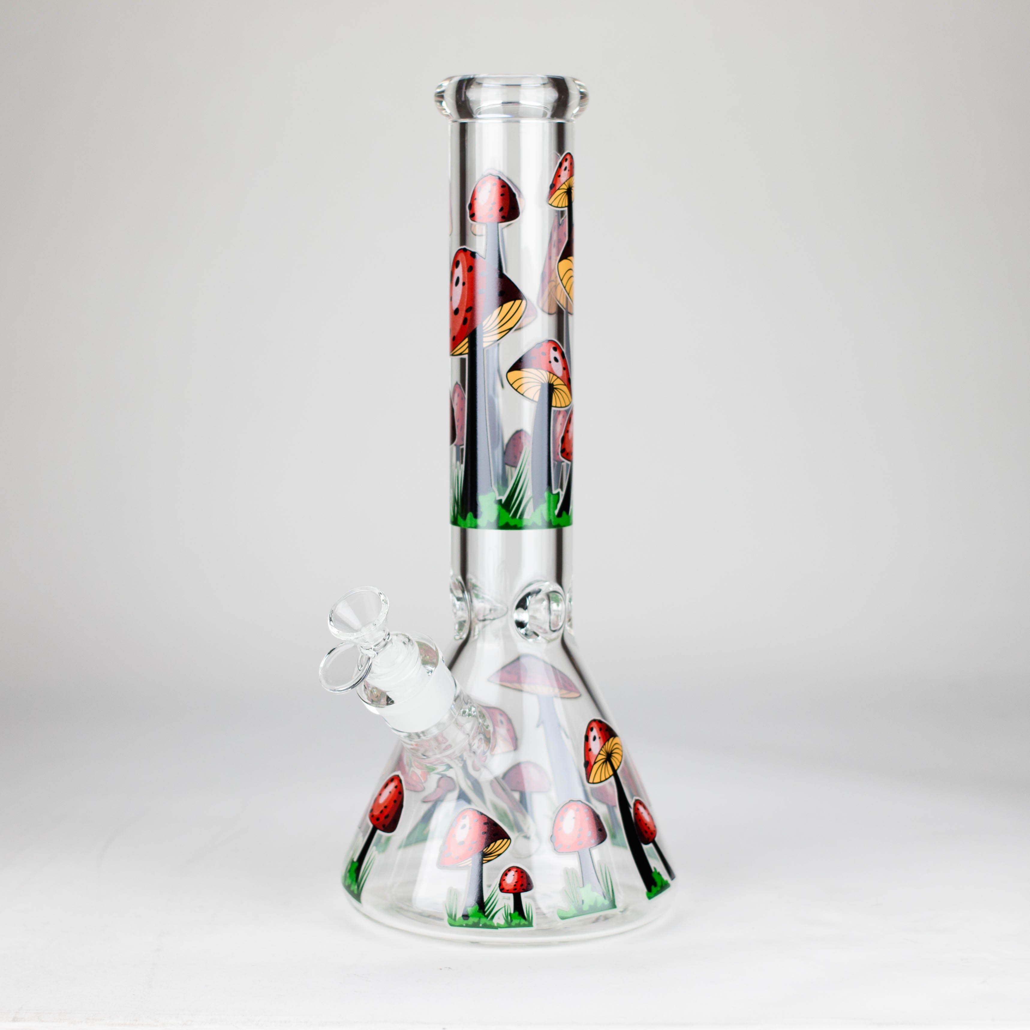 Z14" 7 mm Glass Bong With Magic Mushroom Design
