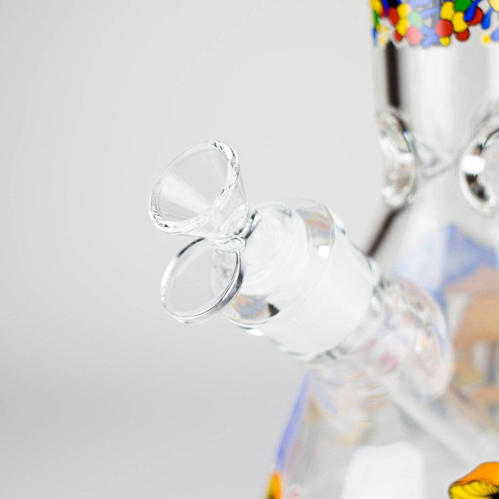Z14" 7 mm Glass Bong With Magic Mushroom Design