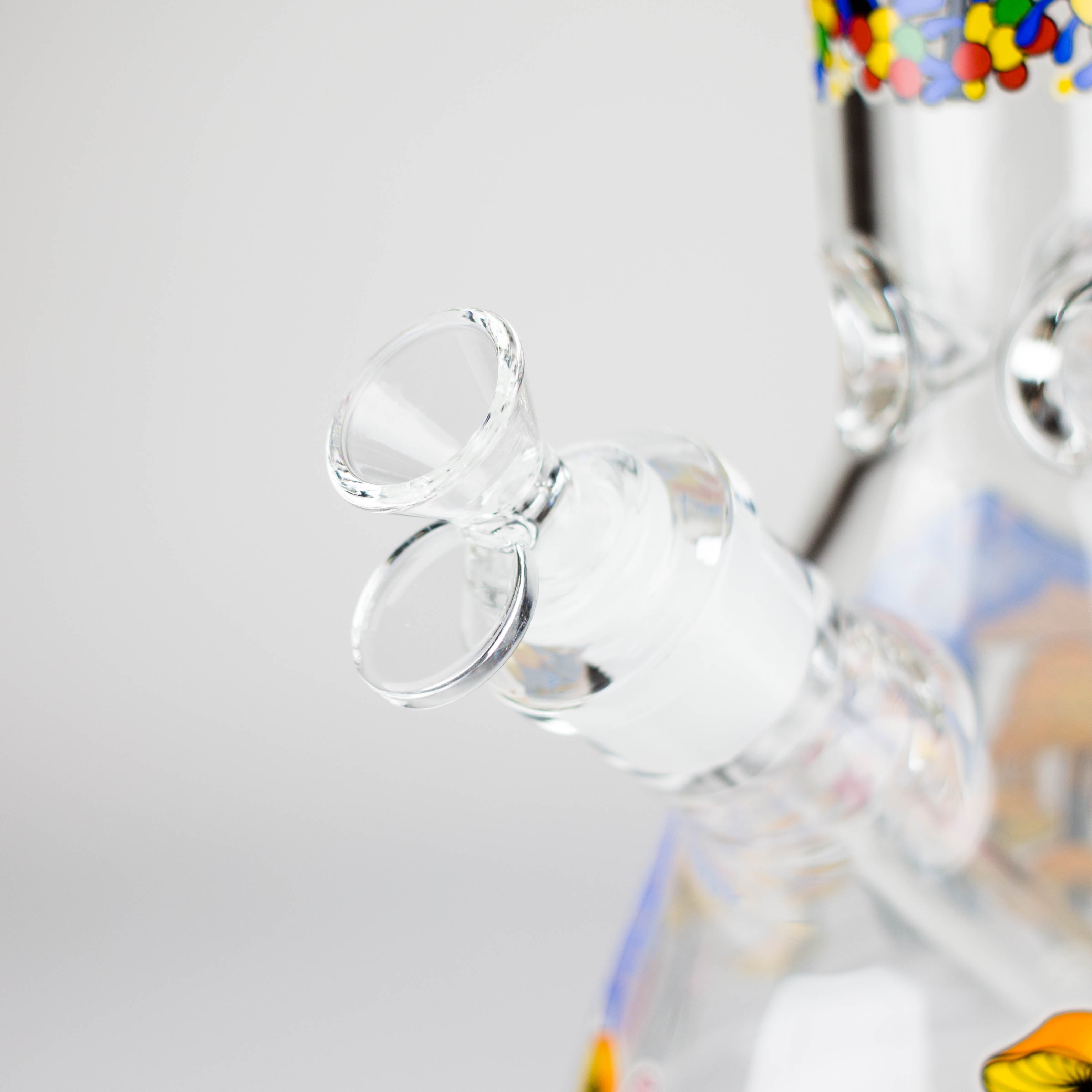 Z14" 7 mm Glass Bong With Magic Mushroom Design