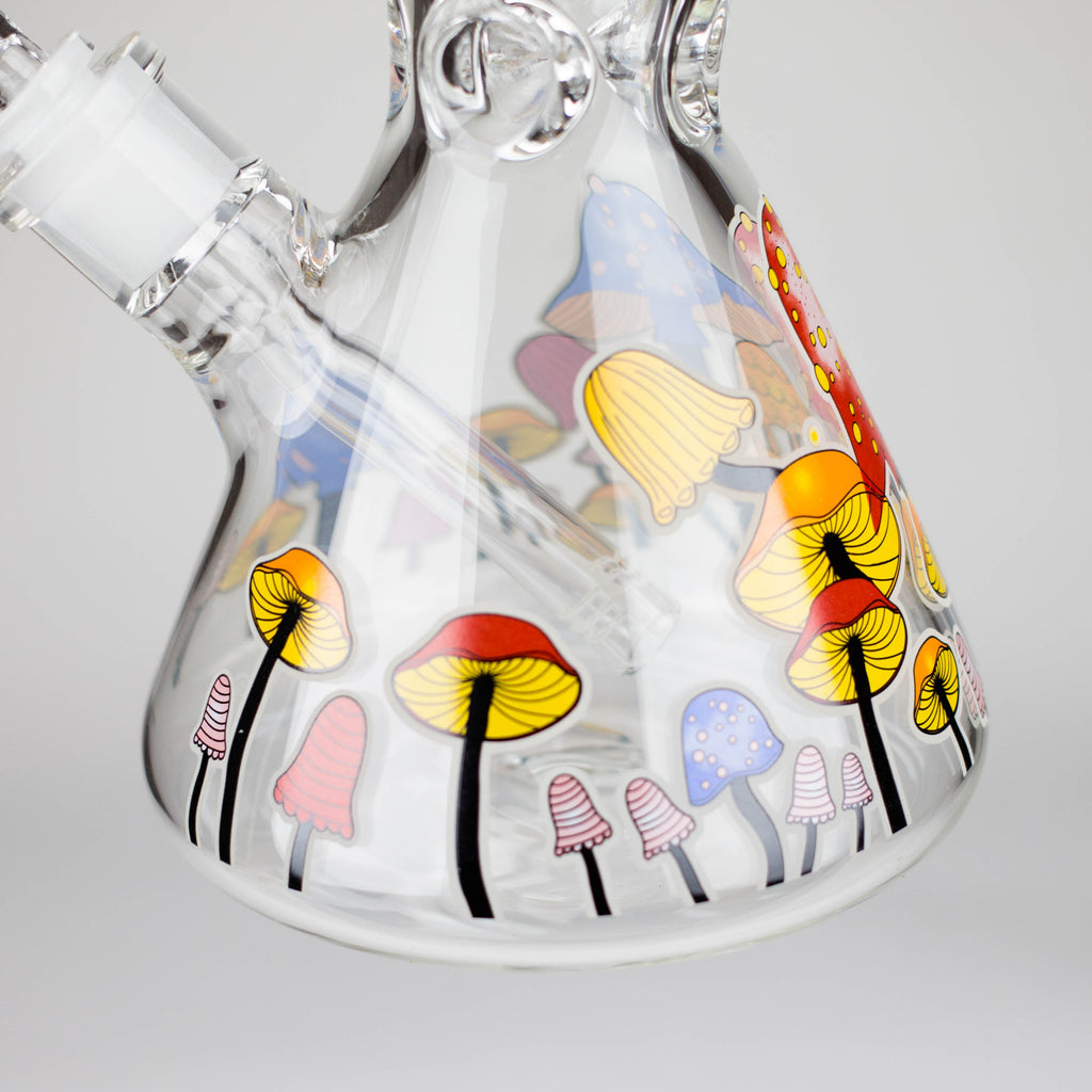 Z14" 7 mm Glass Bong With Magic Mushroom Design