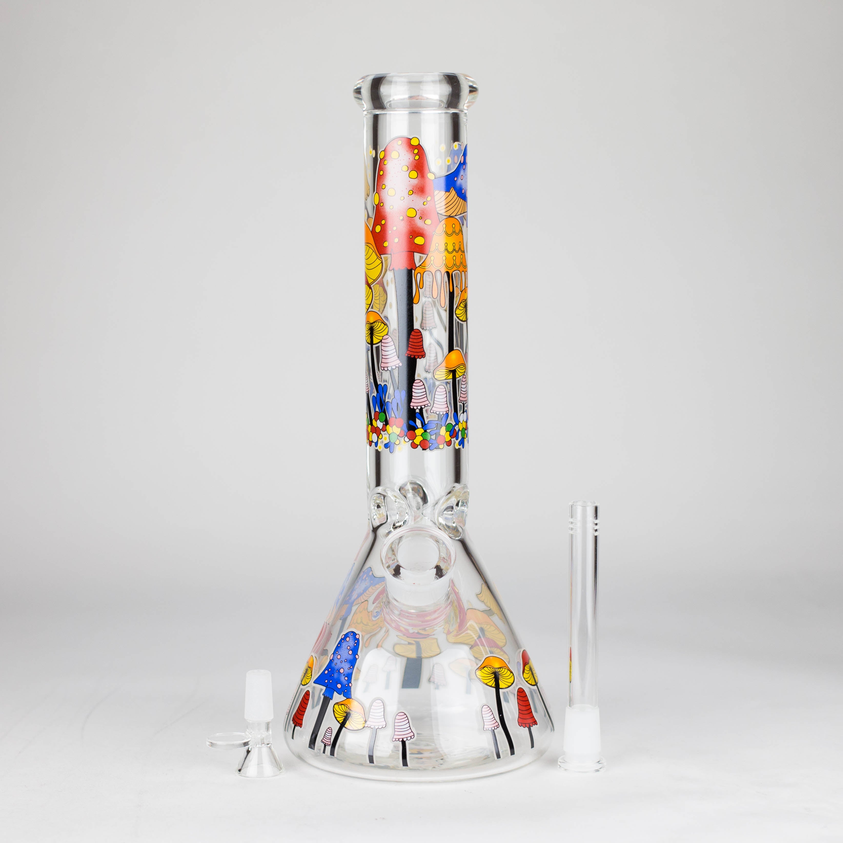 Z14" 7 mm Glass Bong With Magic Mushroom Design