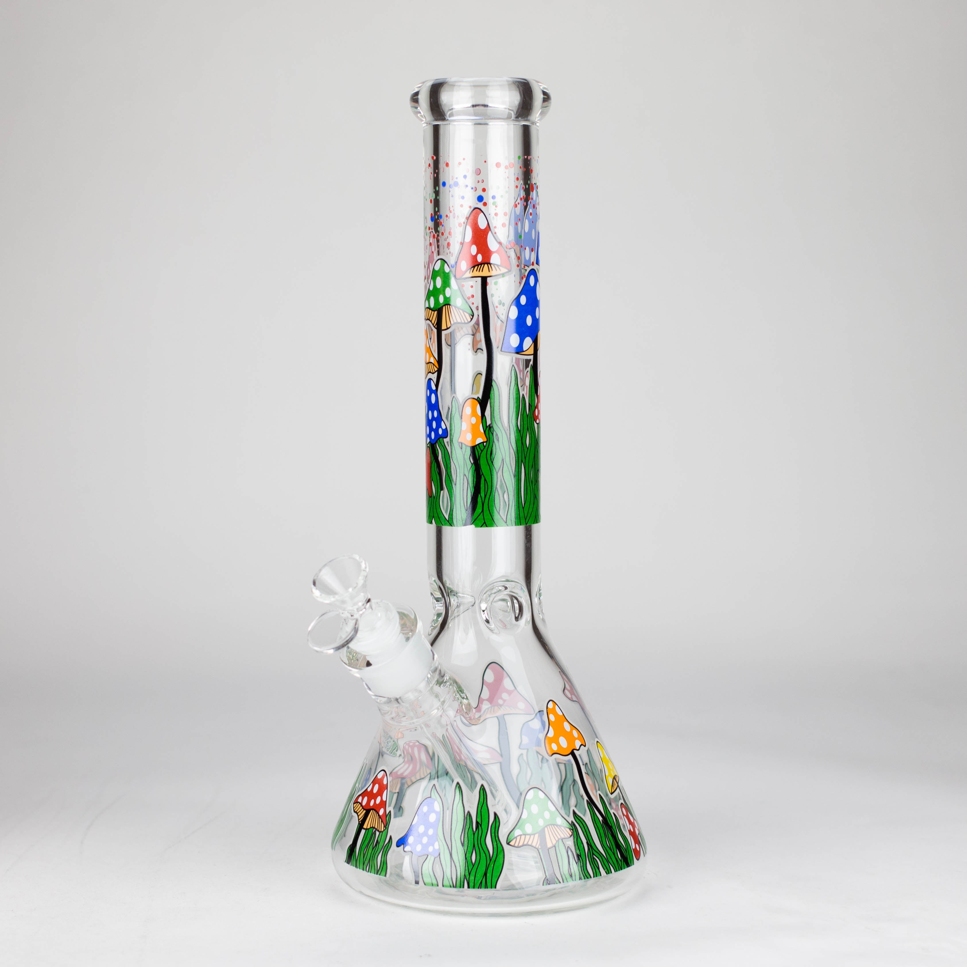 Z14" 7 mm Glass Bong With Magic Mushroom Design