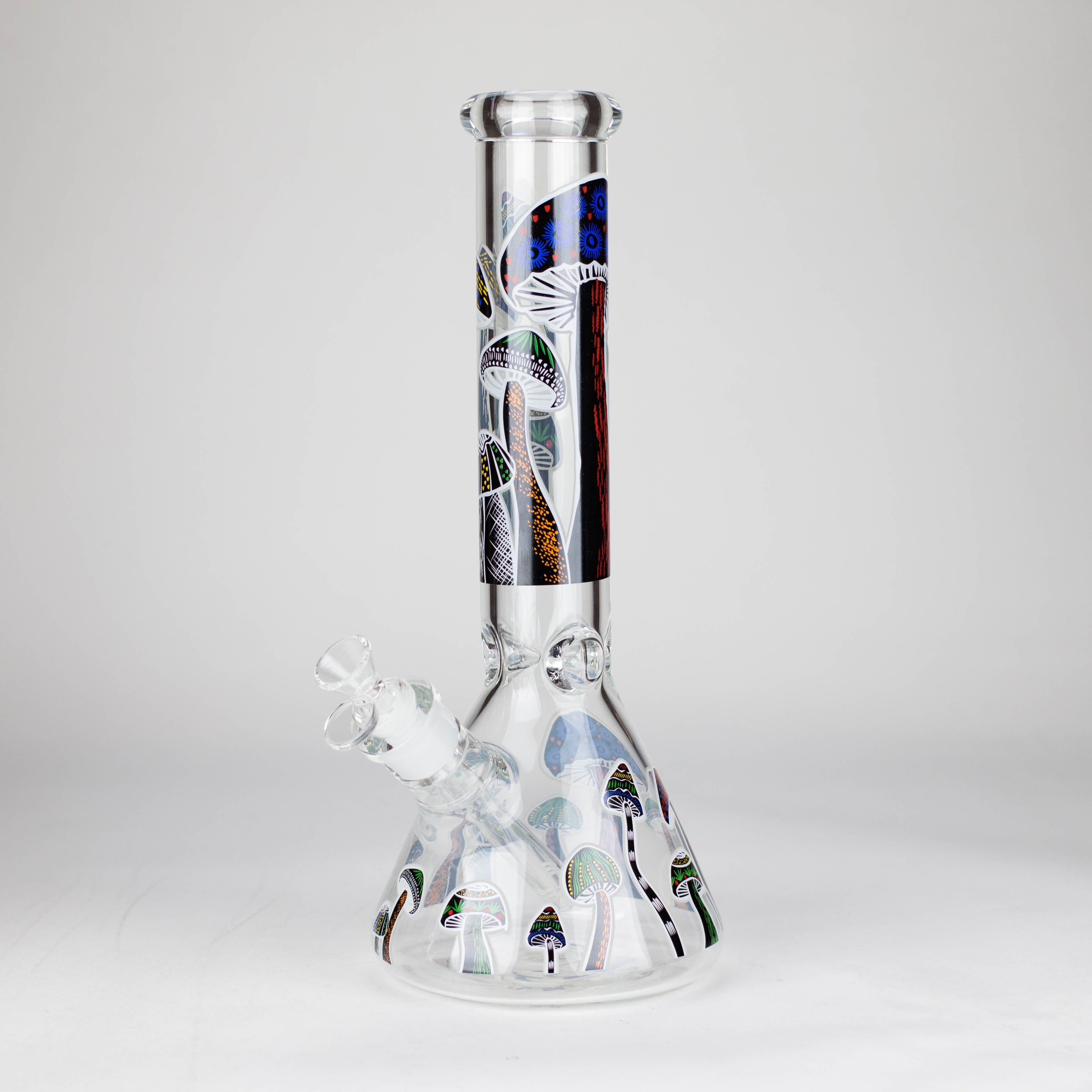 Z14" 7 mm Glass Bong With Magic Mushroom Design