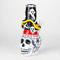 9" Pirate-Themed Sugar Skull Glass Bong [SK20]