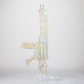 22" Electroplated Machin gun Design Glass Bong with Display Stand [GU003]