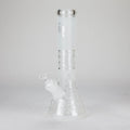 12" Frosted glass beaker water bong