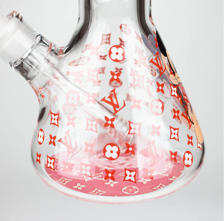 14" Cartoon Glow 9 mm glass bong [PIP835]