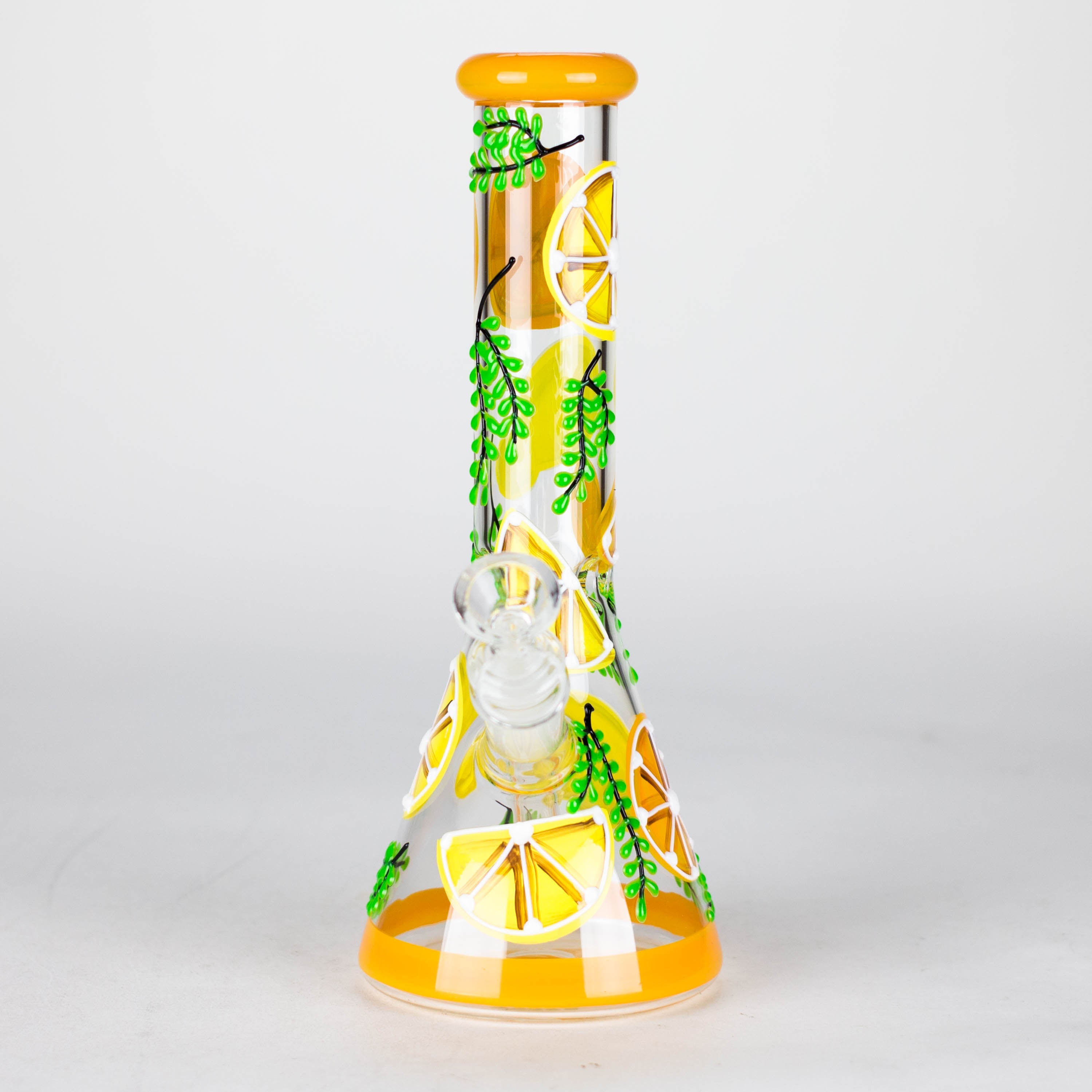Z10" 3D Glass Bong With Orange Design