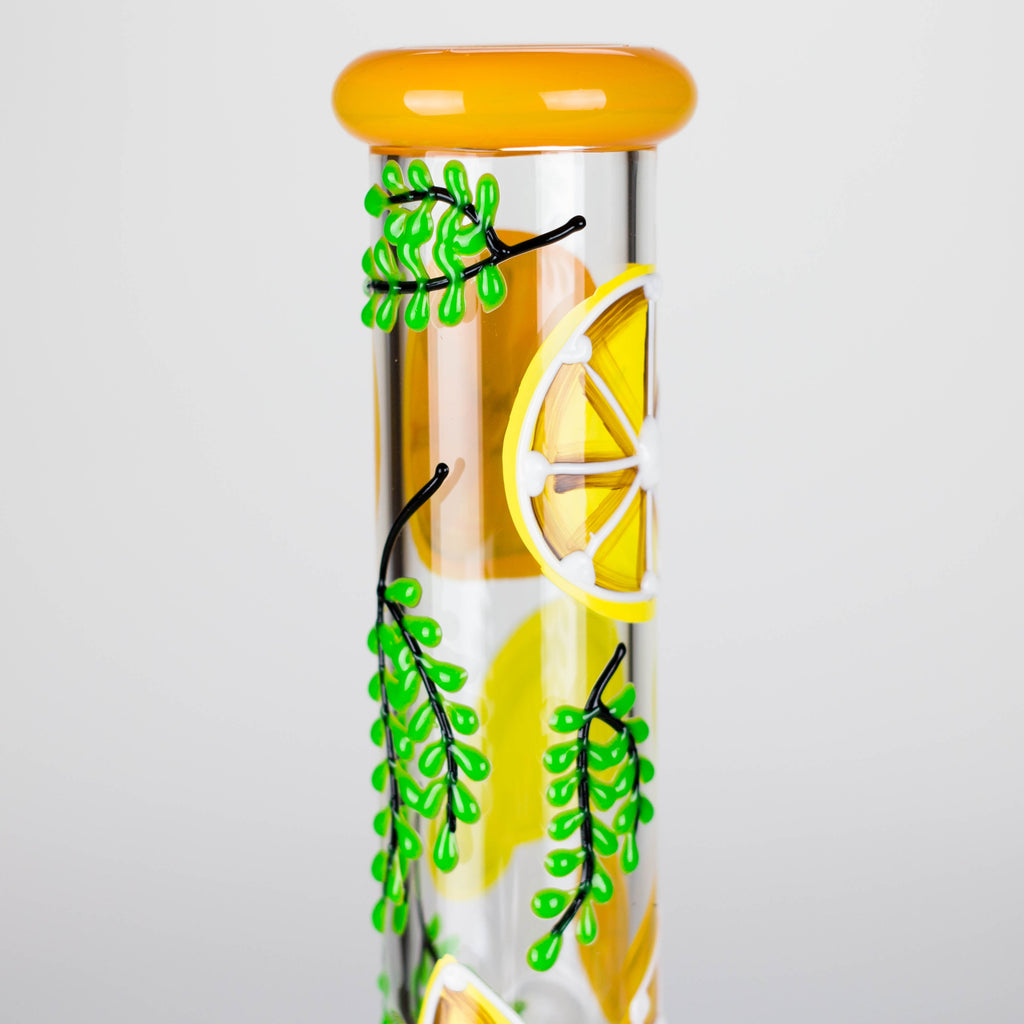 Z10" 3D Glass Bong With Orange Design