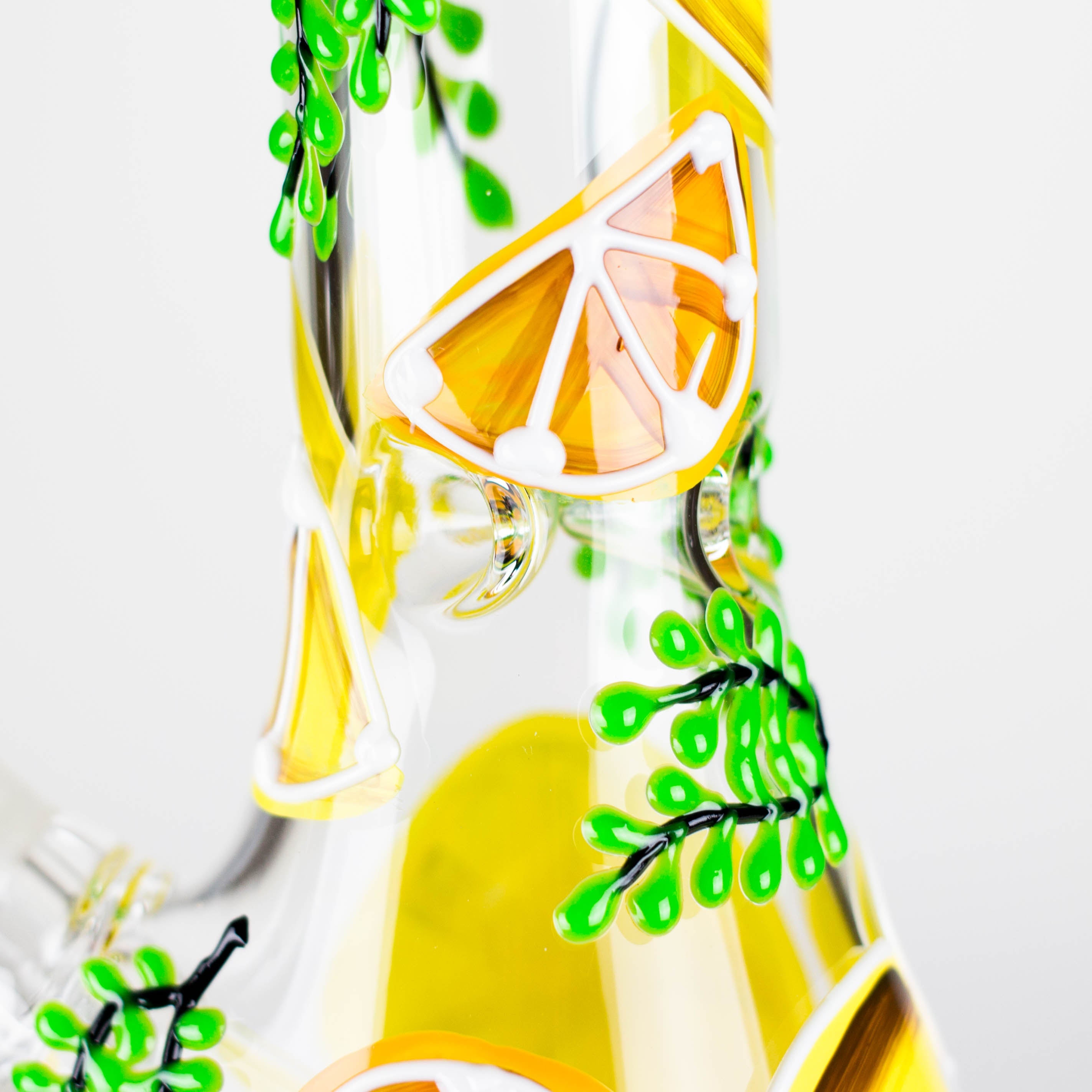 Z10" 3D Glass Bong With Orange Design