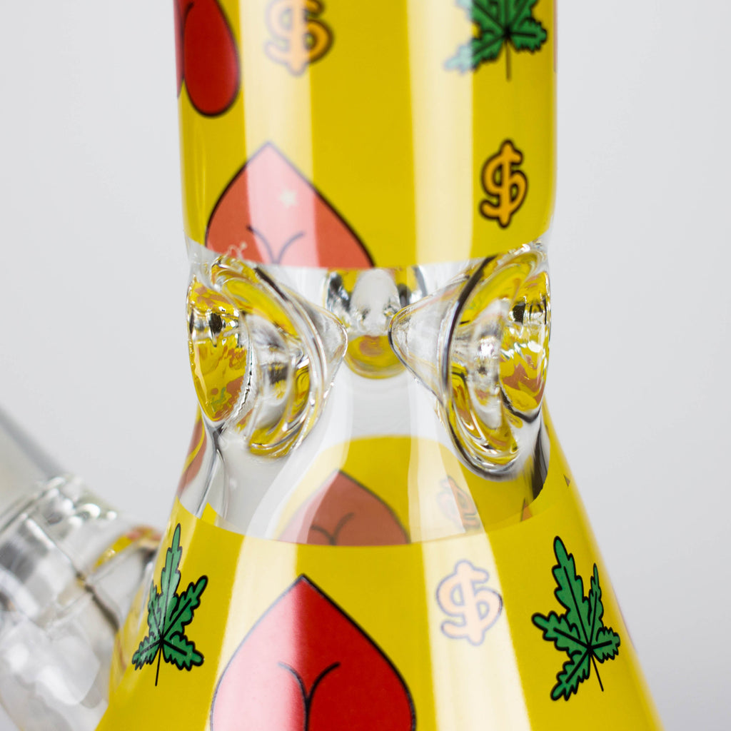 Z14" 7mm Glass Bong With Heart Design