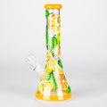 Z10" 3D Glass Bong With Orange Design