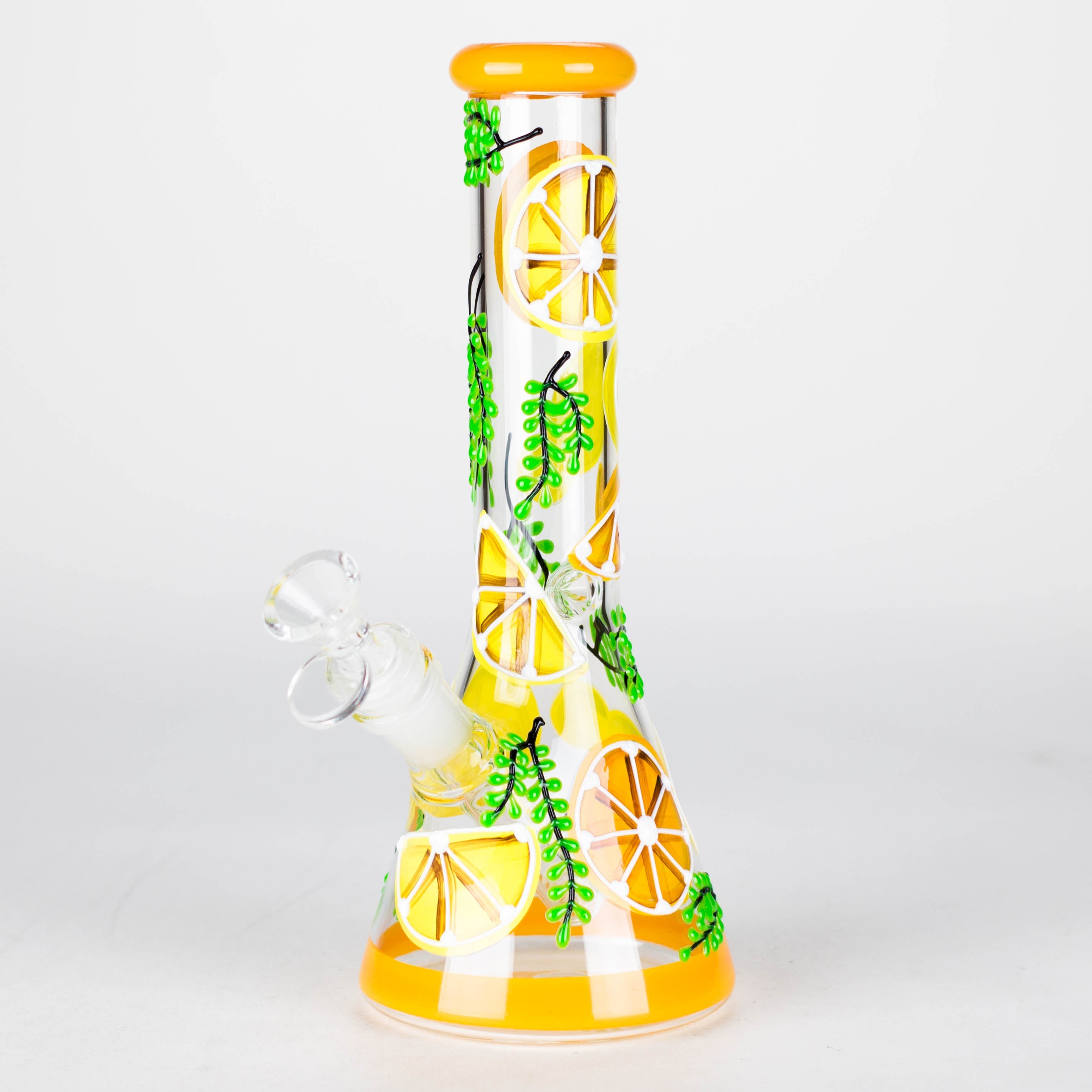 Z10" 3D Glass Bong With Orange Design