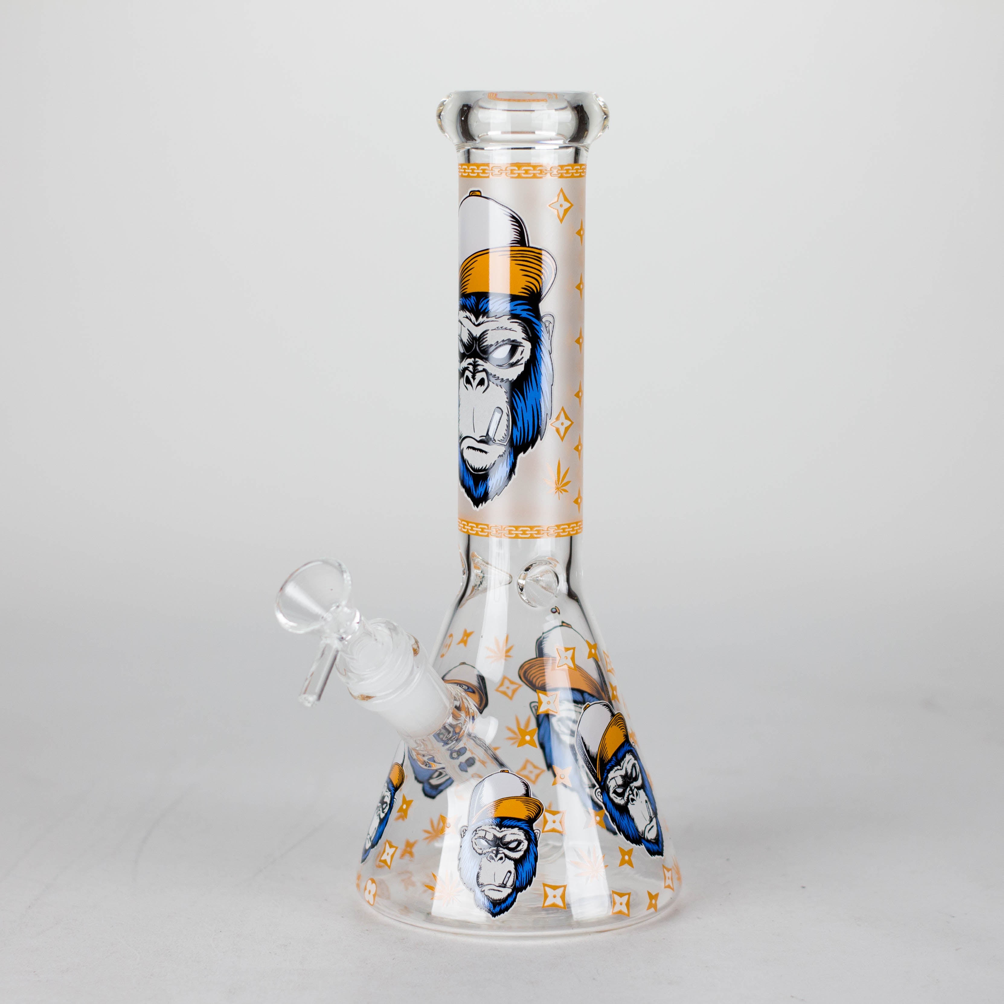 10" Gorilla Designs Glow In The Dark beaker bong In the Box [PIP302]