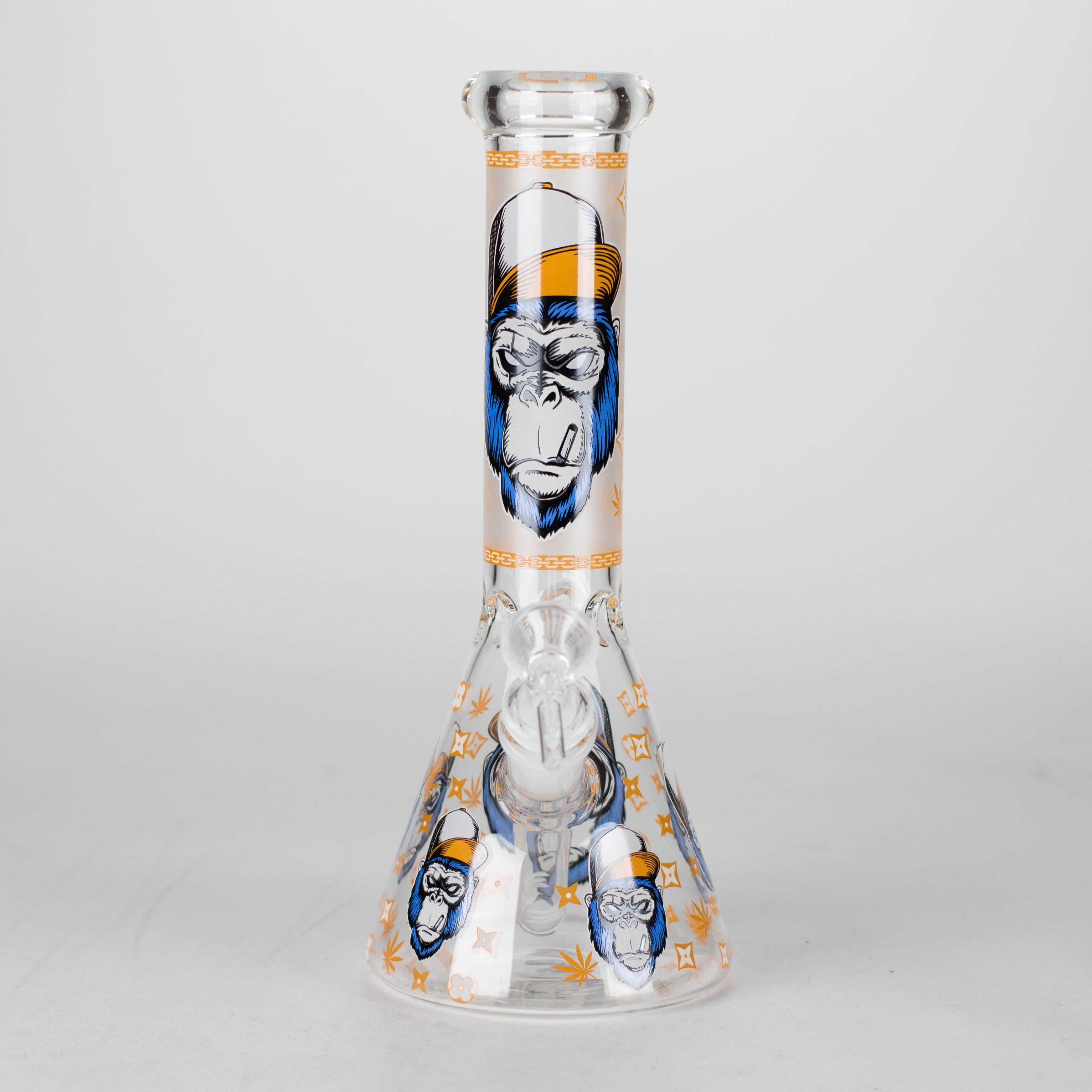 10" Gorilla Designs Glow In The Dark beaker bong In the Box [PIP302]