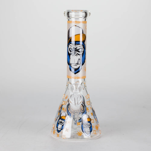 10" Gorilla Designs Glow In The Dark beaker bong In the Box [PIP302]