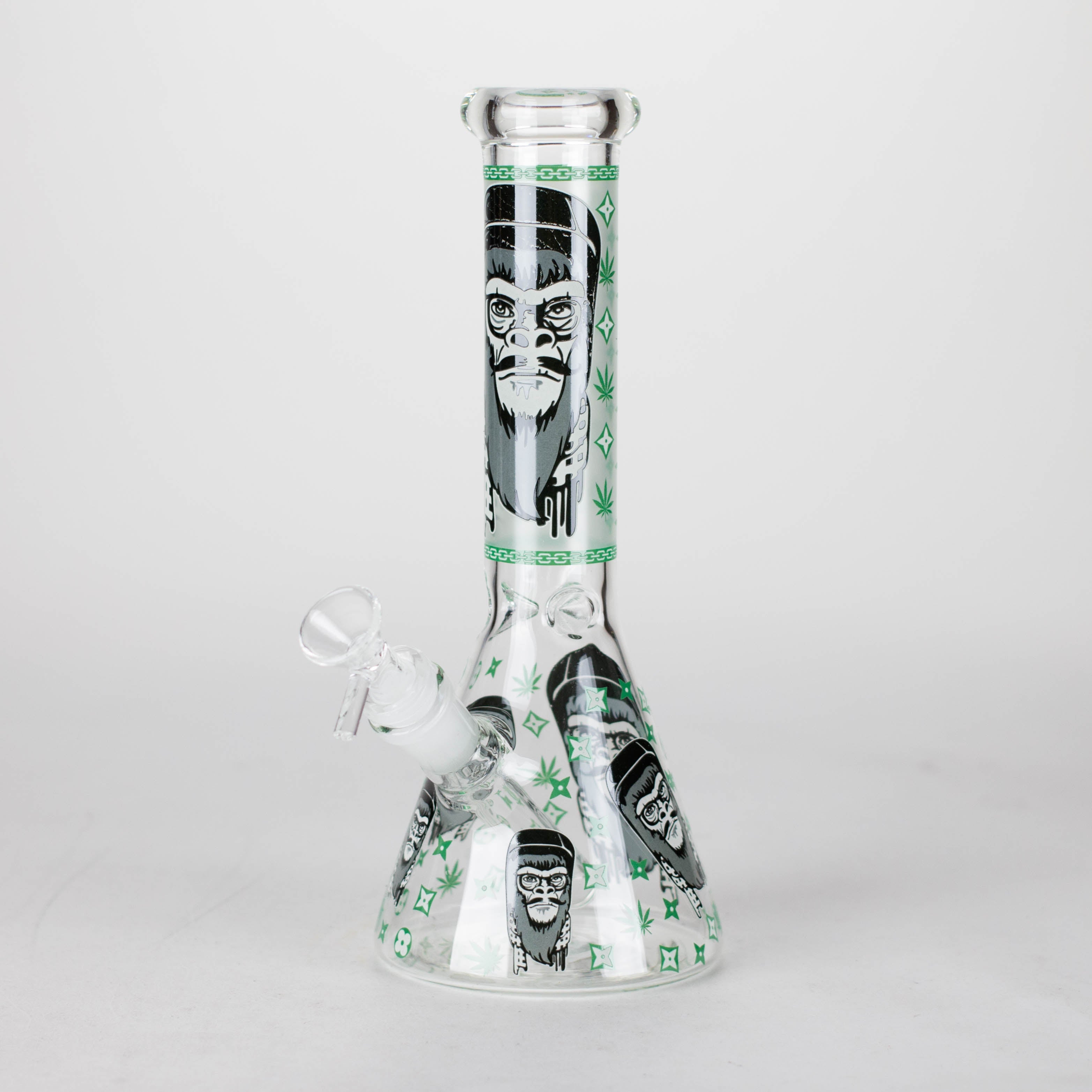 10" Gorilla Designs Glow In The Dark beaker bong In the Box [PIP302]