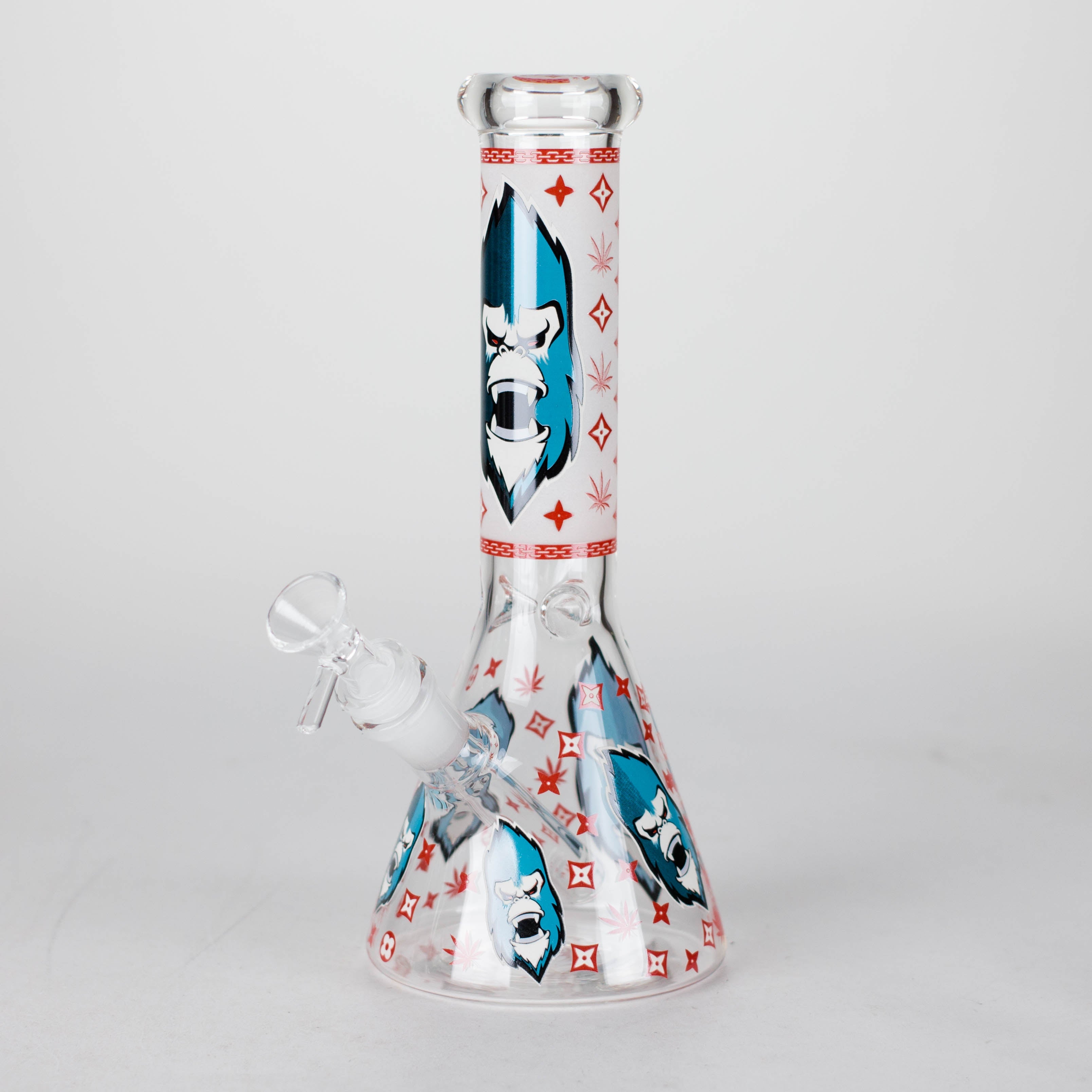 10" Gorilla Designs Glow In The Dark beaker bong In the Box [PIP302]